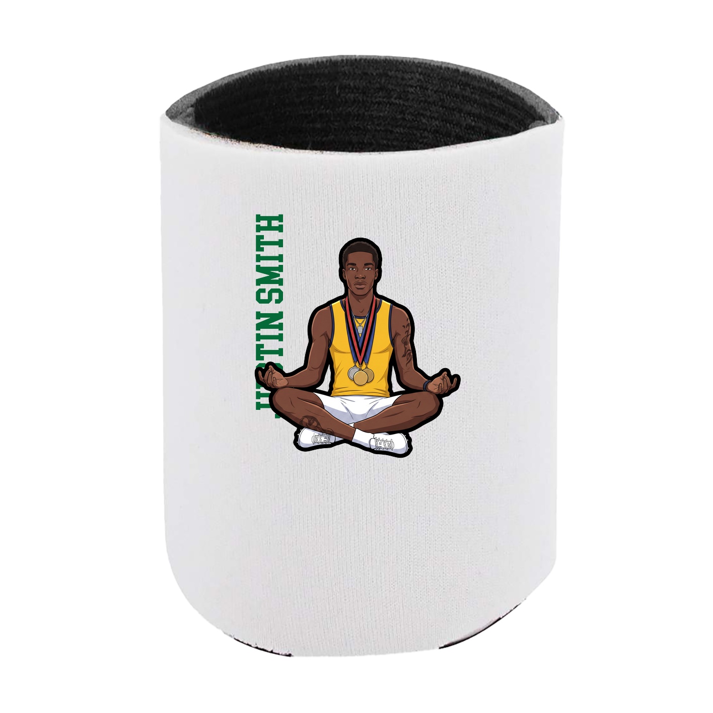 Can Holder — Name Vertical in White