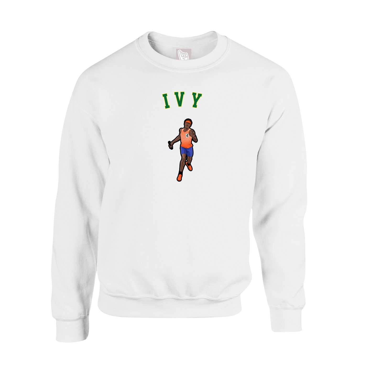 Fleece Crew — Shirsey Arch in White