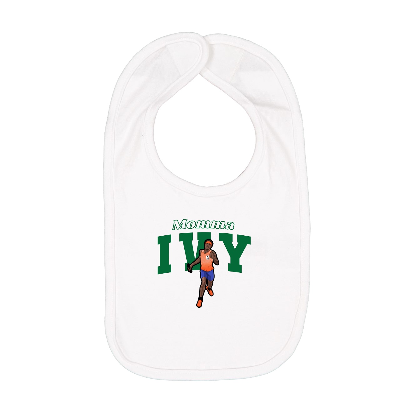 Infant Bib — Mothers Day Block in White