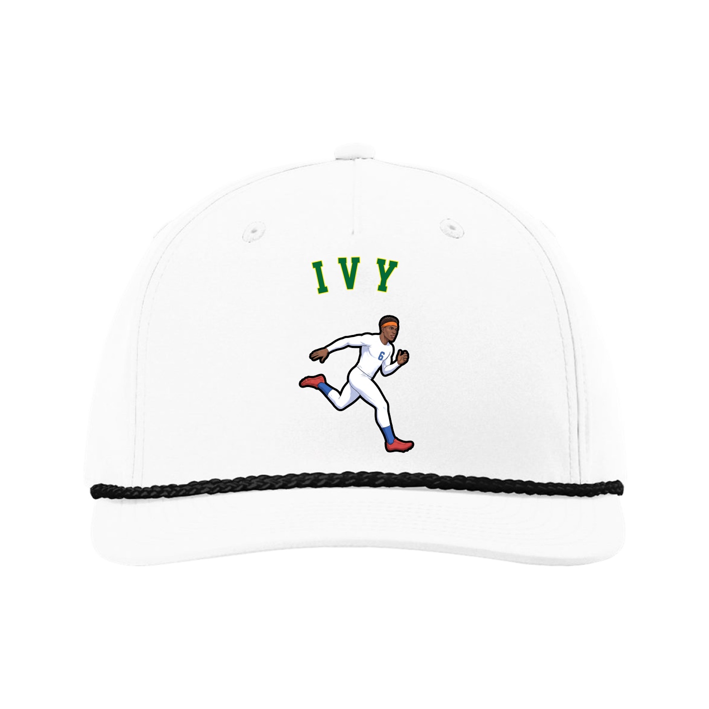 Five-Panel Classic Rope Cap — Shirsey Arch in White