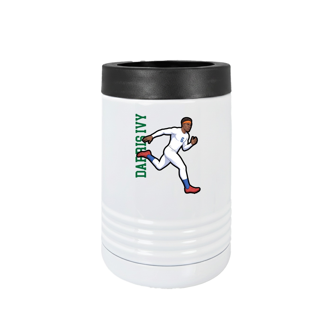Beverage Holder — Name Vertical in White