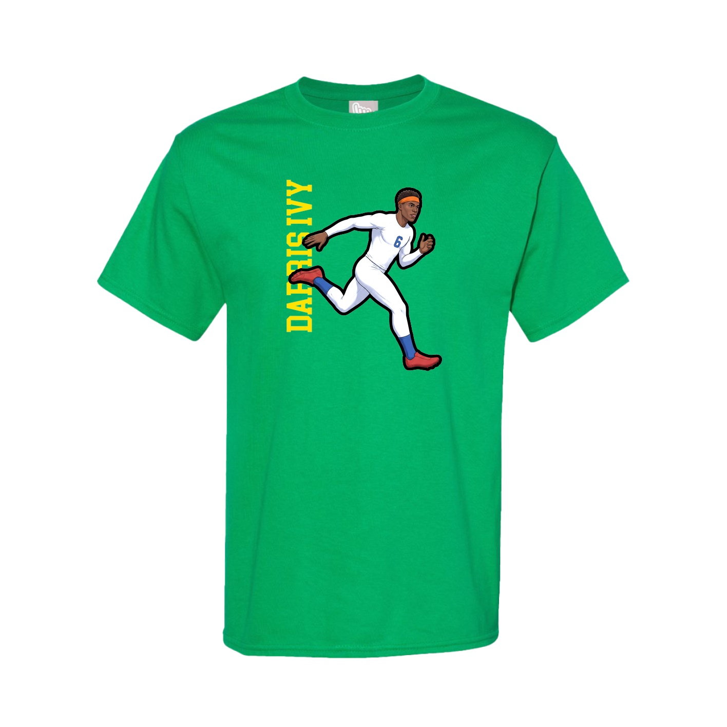 Tee — Name Vertical in Green