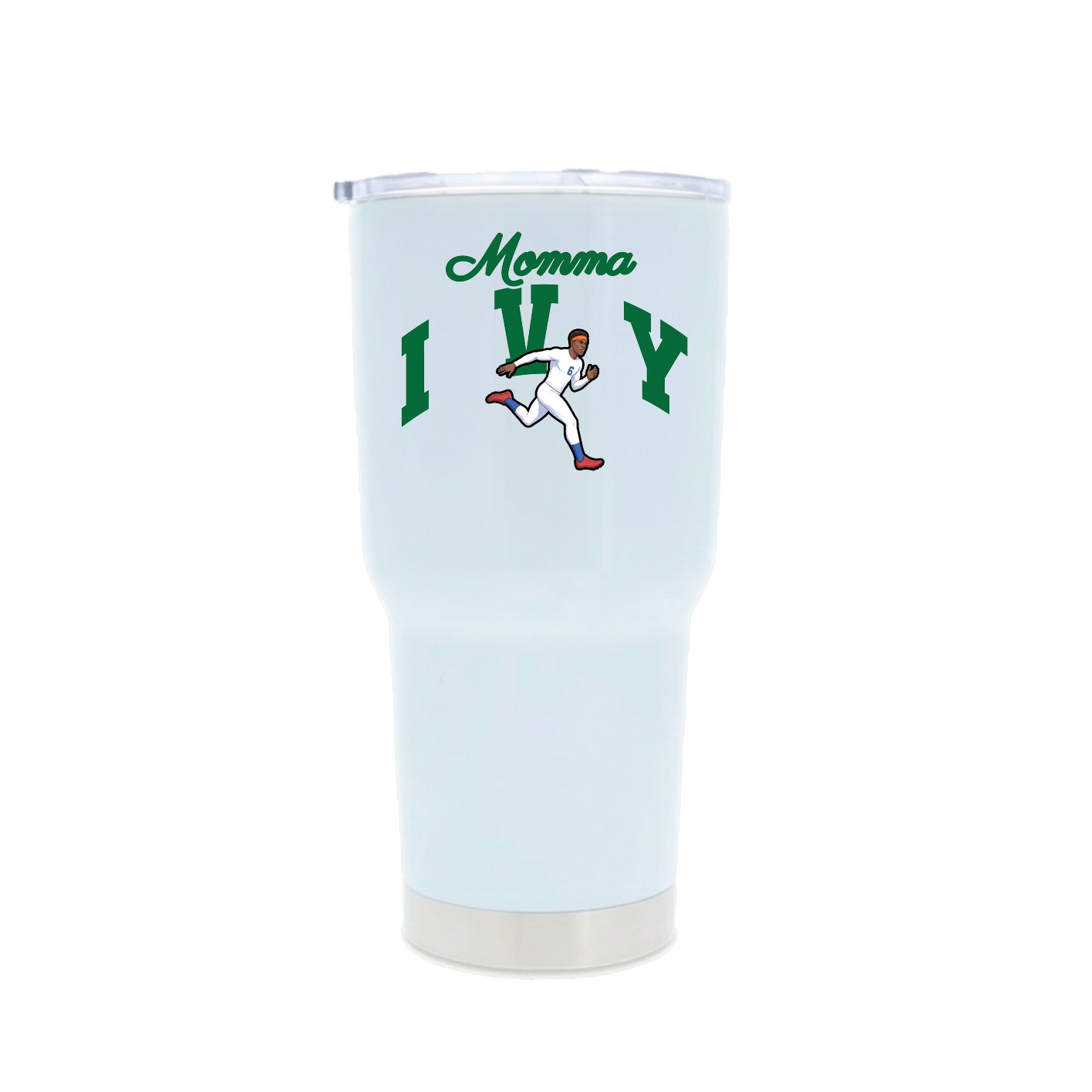 30oz Stainless Steel Tumbler — Mothers Day Arch in White