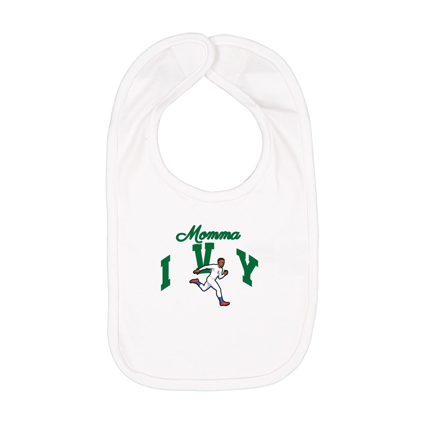 Infant Bib — Mothers Day Arch in White