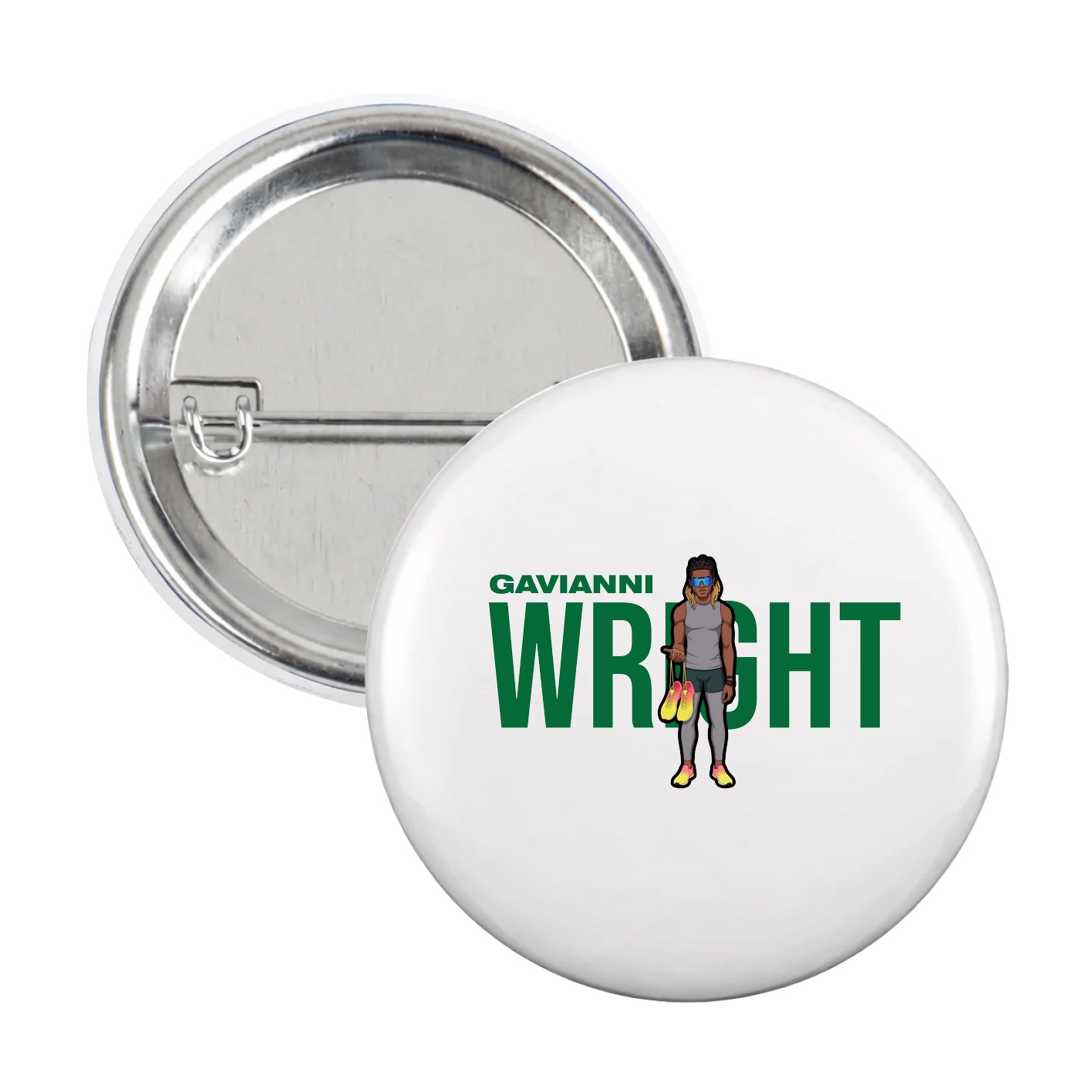 Game Day Button — Player Name in White