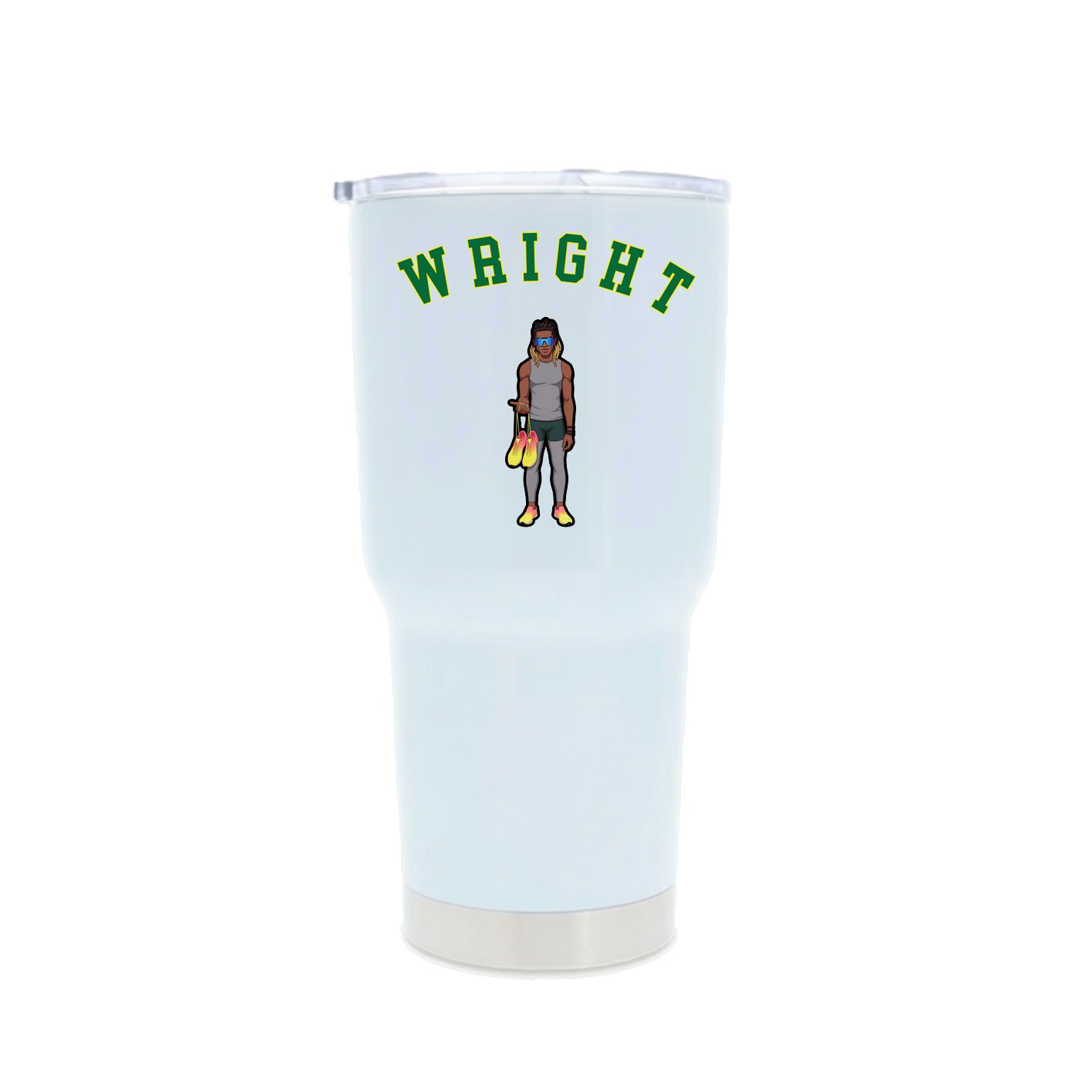 30oz Stainless Steel Tumbler — Shirsey Arch in White