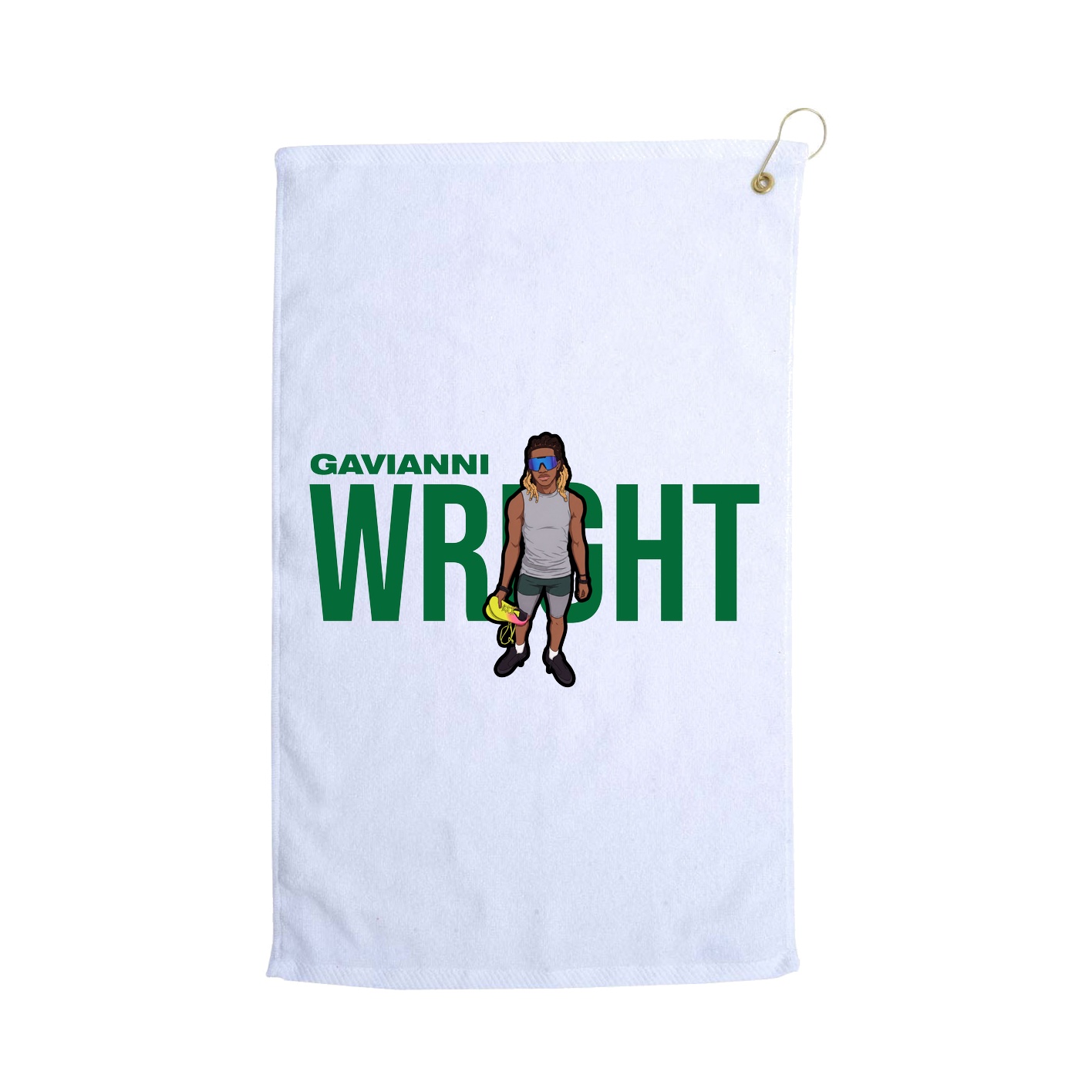 Golf Towel — Player Name in White