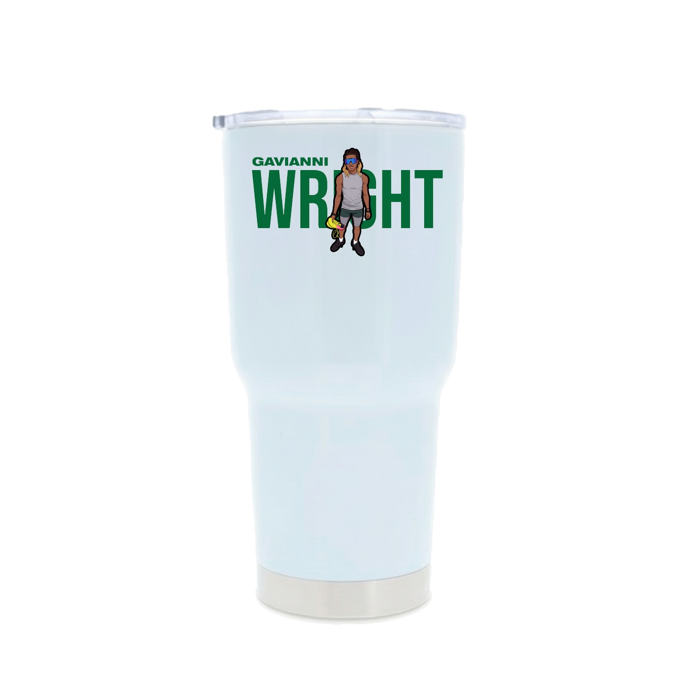 30oz Stainless Steel Tumbler — Player Name in White