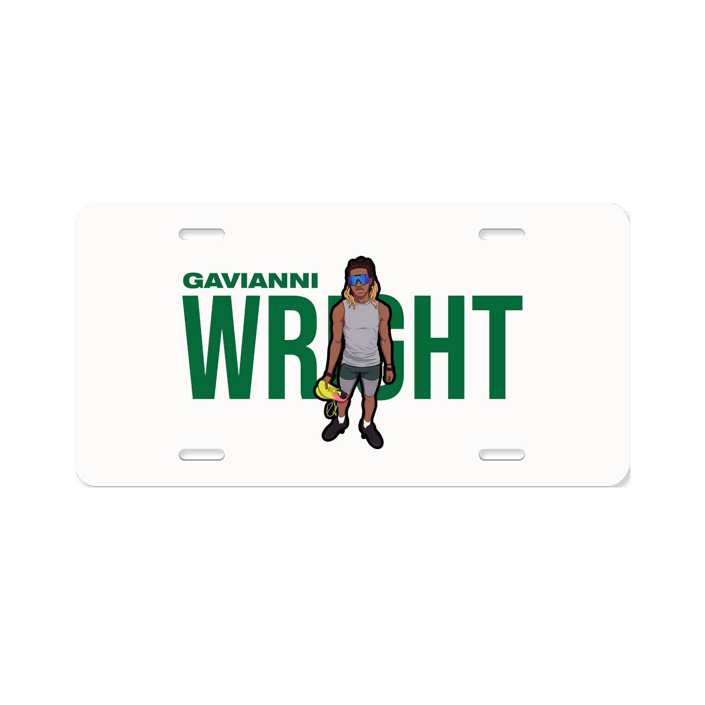 License Plate — Player Name in Classic