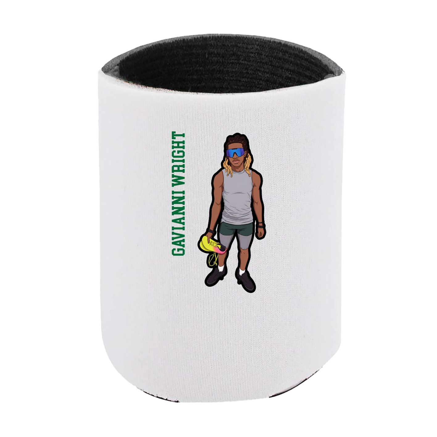 Can Holder — Name Vertical in White