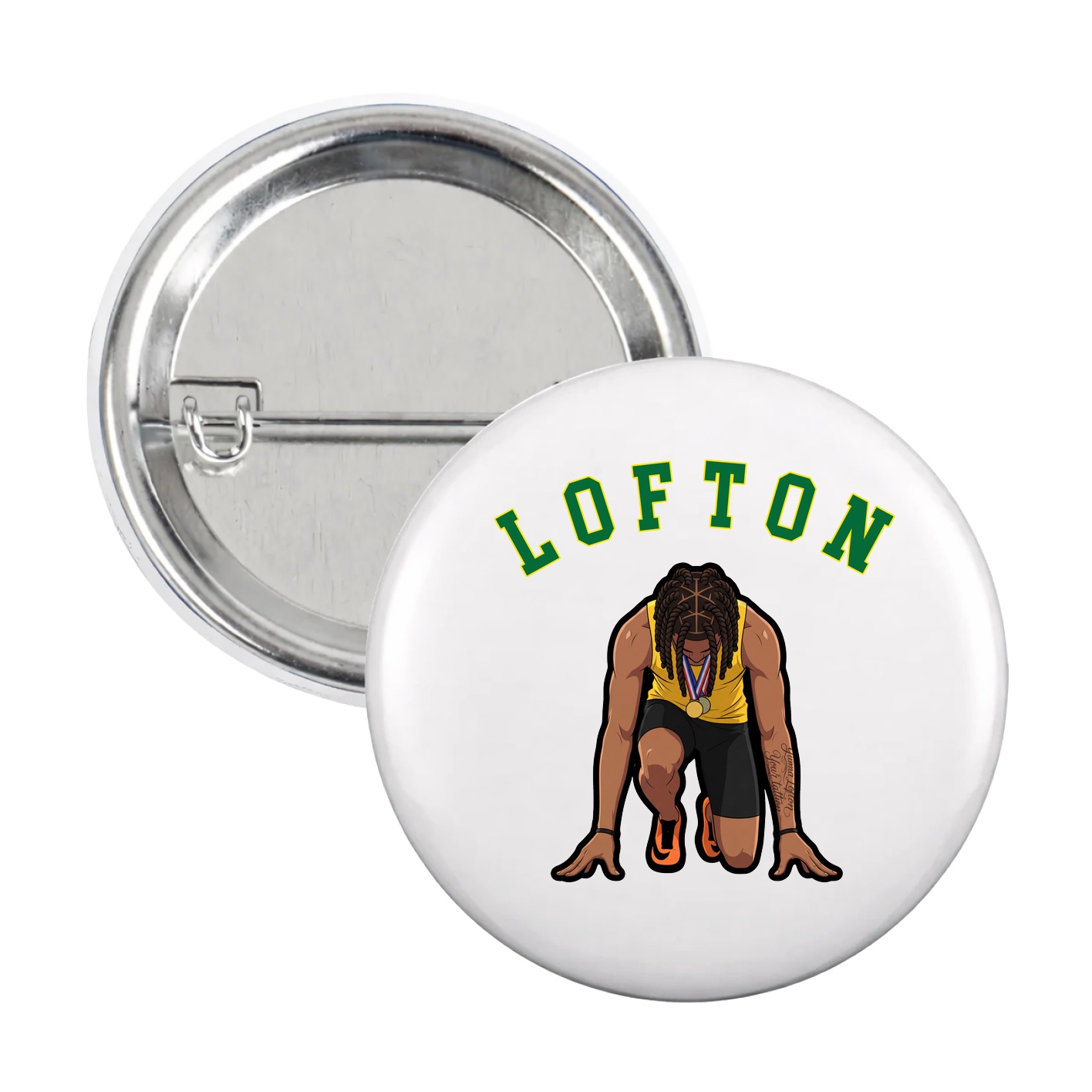 Game Day Button — Shirsey Arch in White