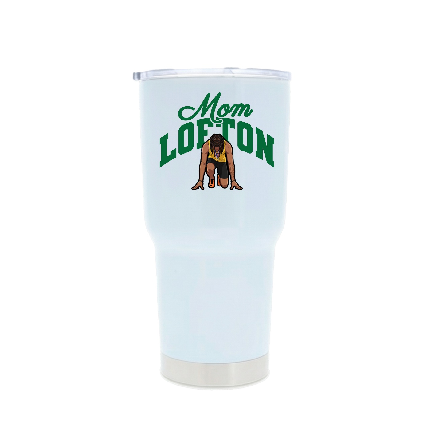 30oz Stainless Steel Tumbler — Mothers Day Arch in White