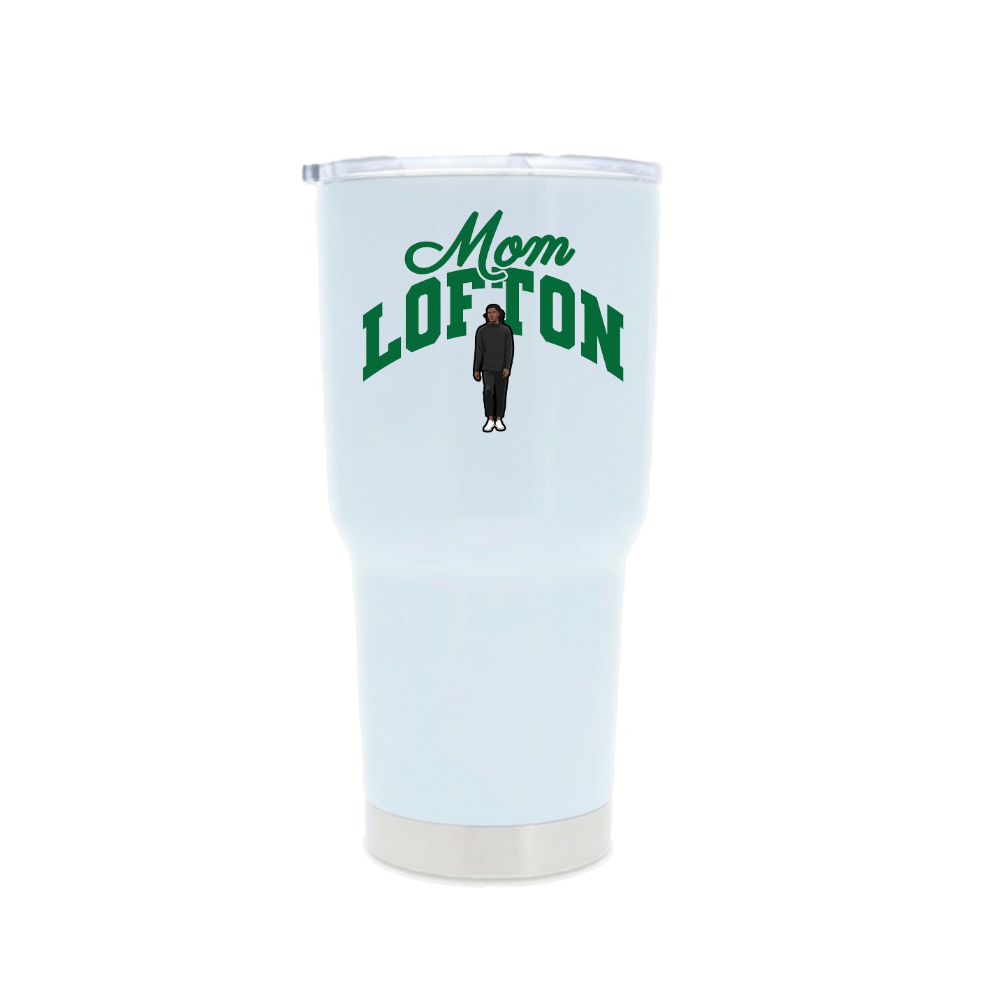 30oz Stainless Steel Tumbler — Mothers Day Arch in White