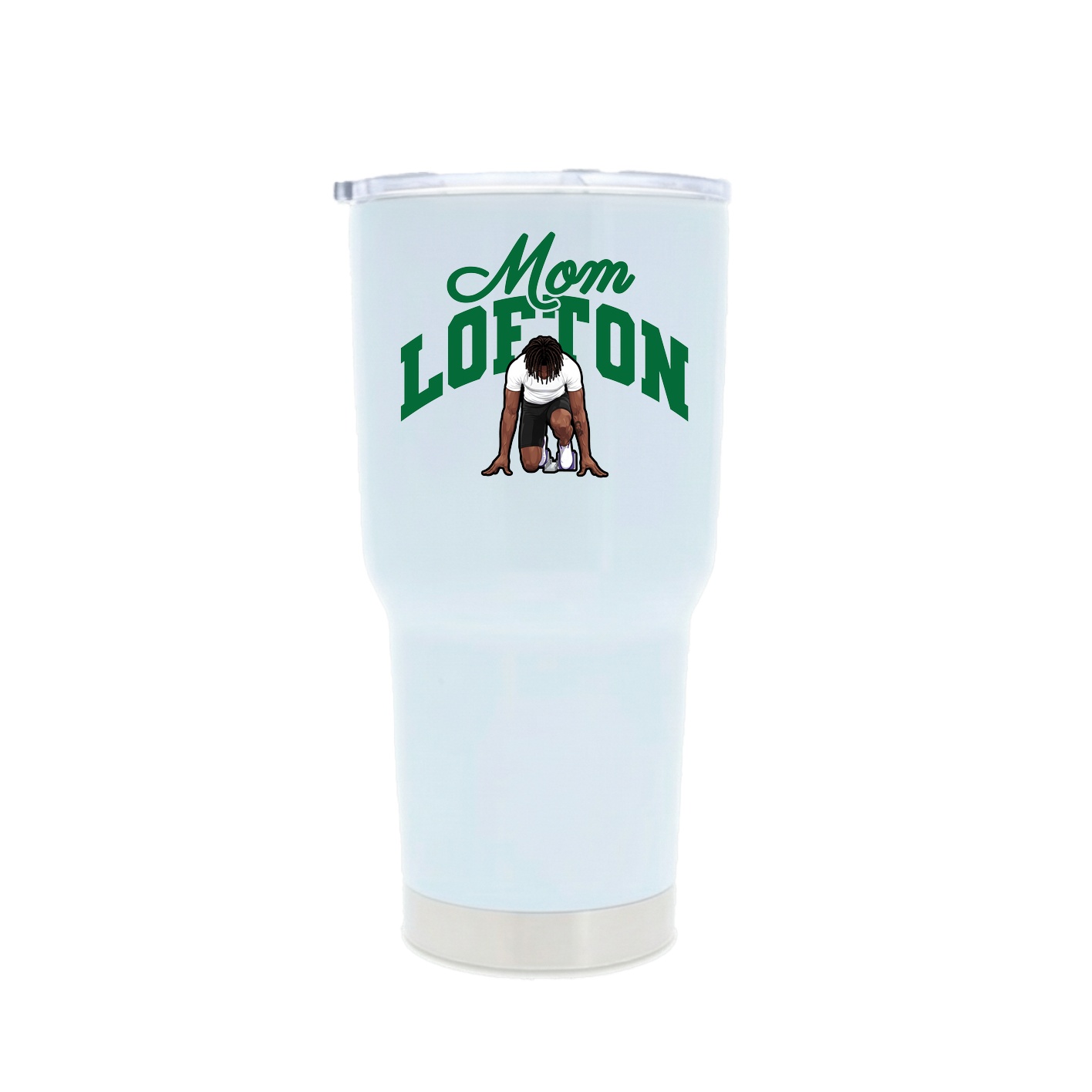 30oz Stainless Steel Tumbler — Mothers Day Arch in White