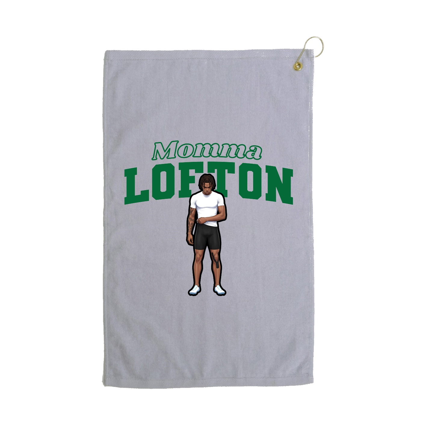 Golf Towel — Mothers Day Block in Grey