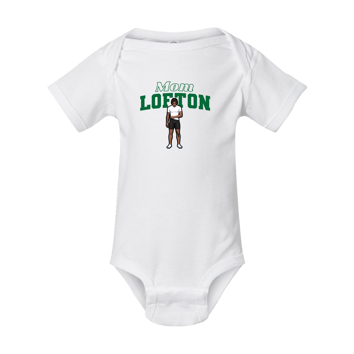Baby Onesie — Mothers Day Block in White