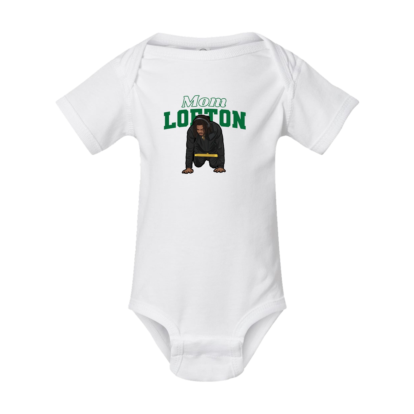 Baby Onesie — Mothers Day Block in White