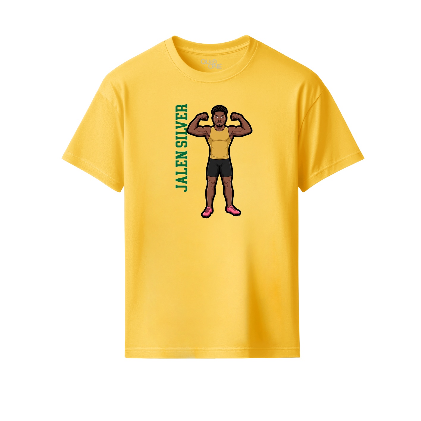 Youth Tee — Name Vertical in Yellow