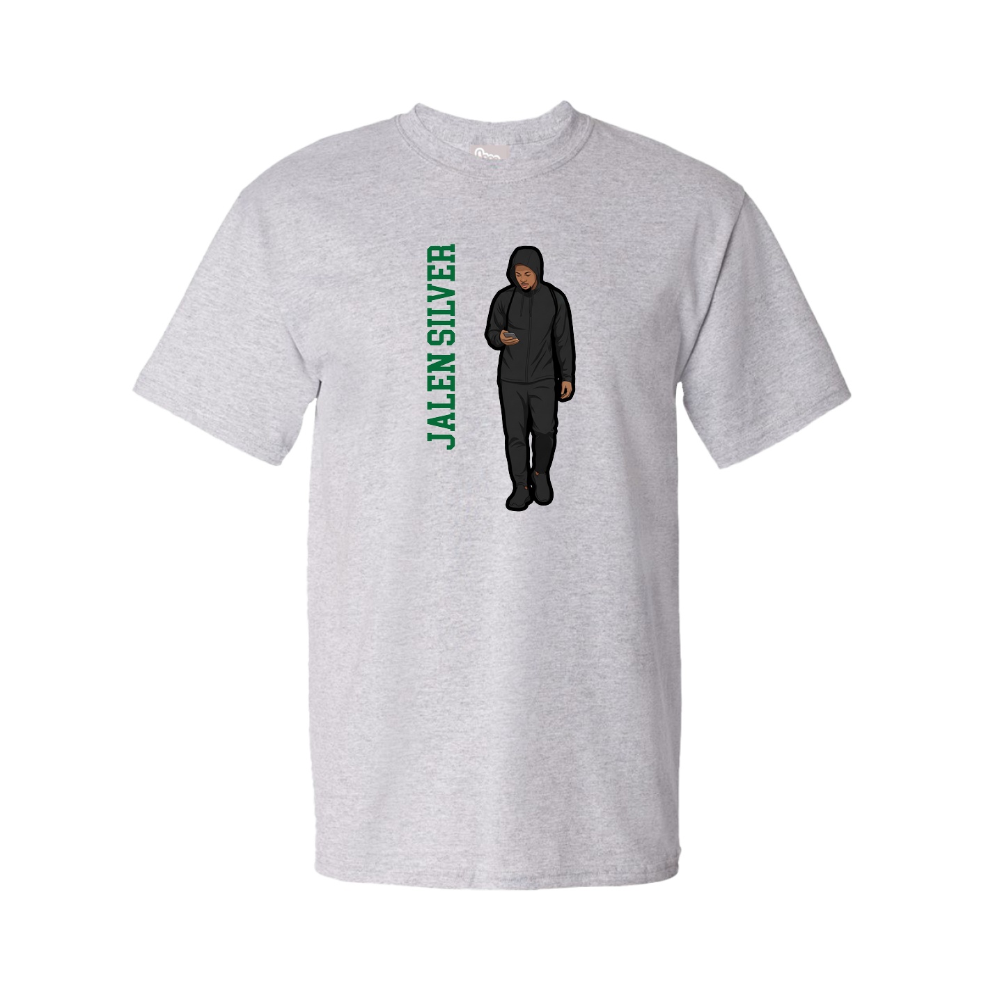 Tee — Name Vertical in Grey