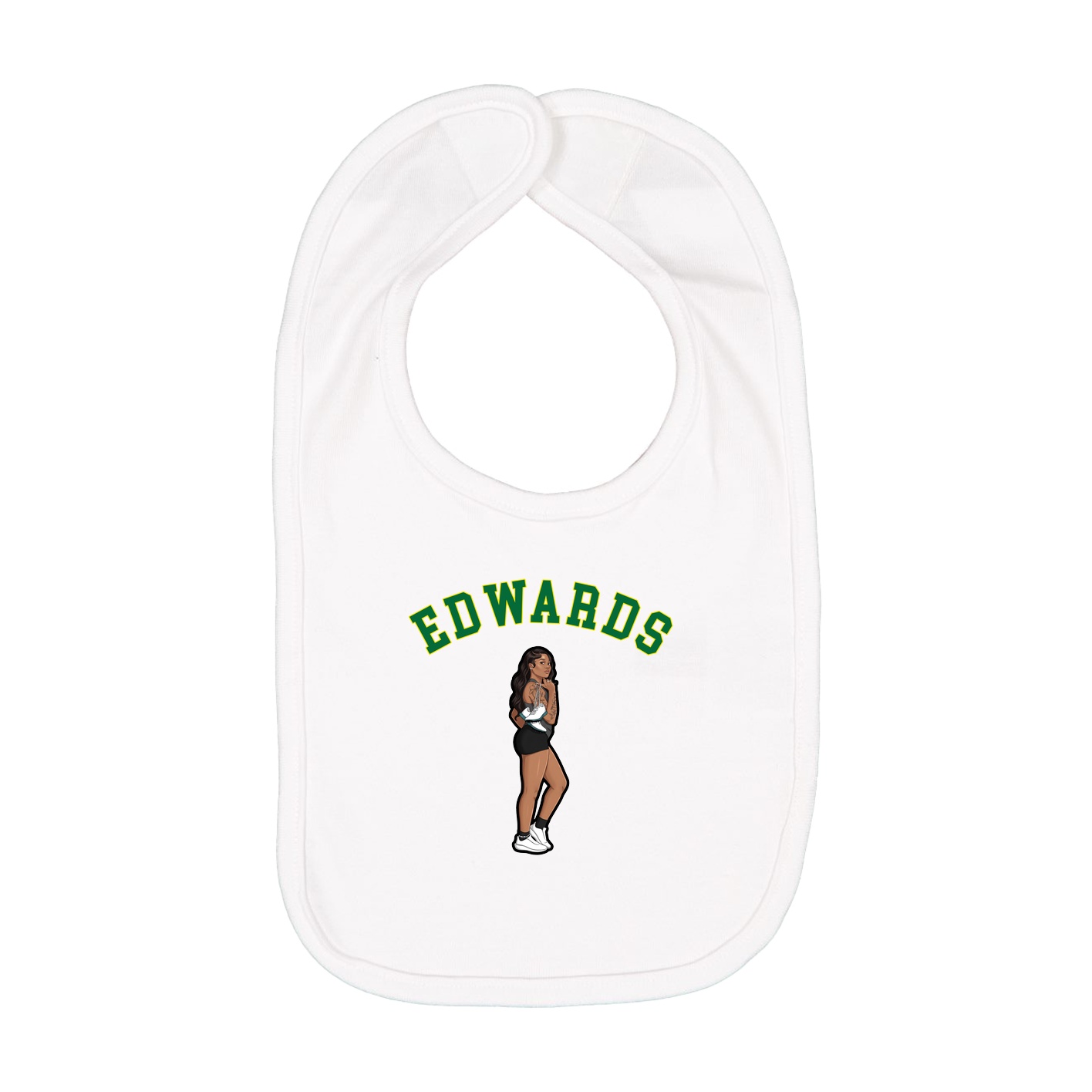 Infant Bib — Shirsey Arch in White