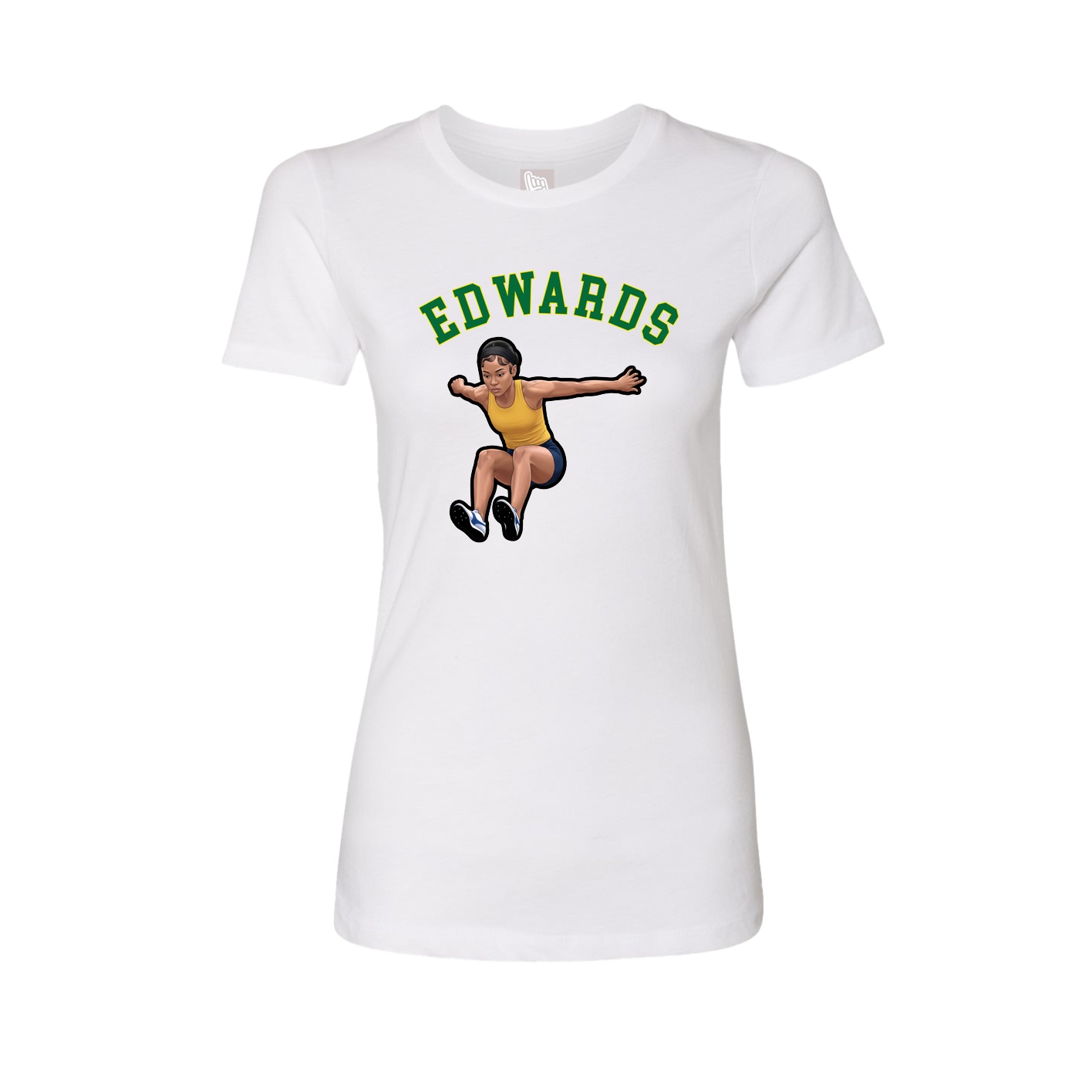 Fitted Women's Tee — Shirsey Arch in White