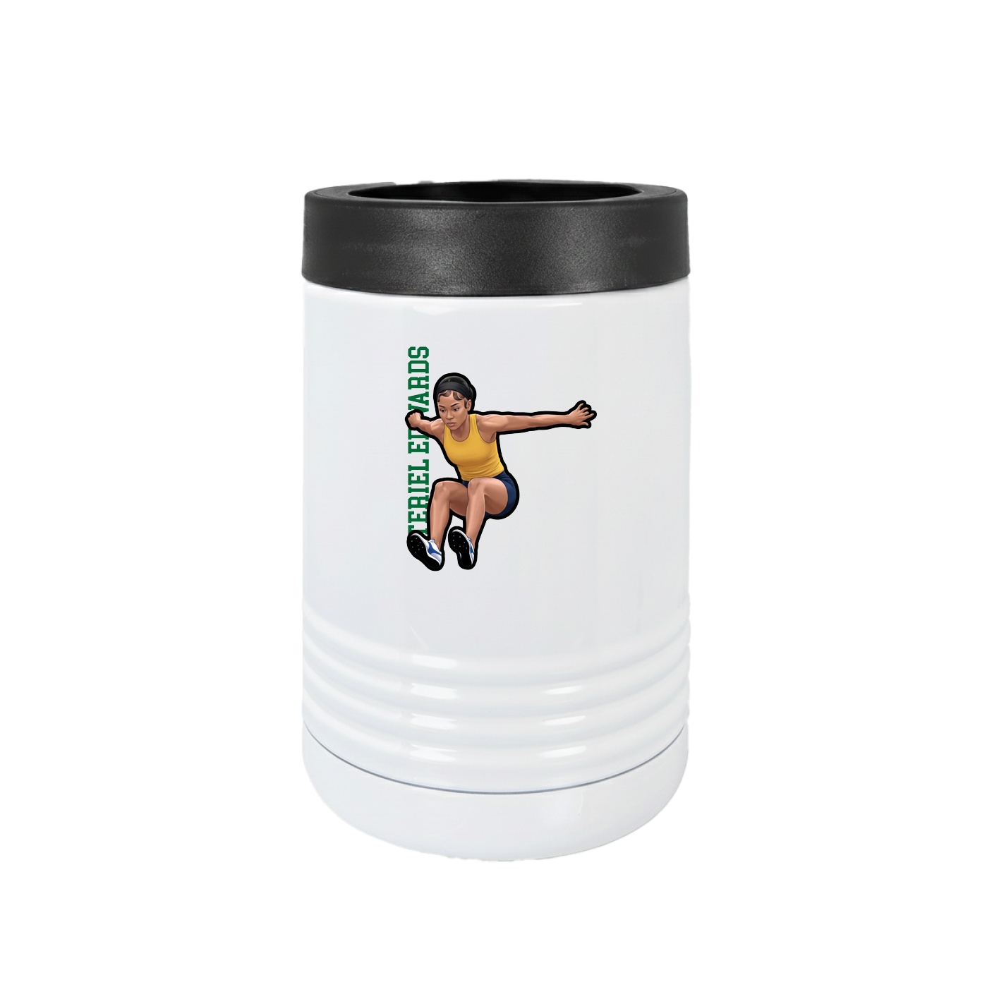Beverage Holder — Name Vertical in White