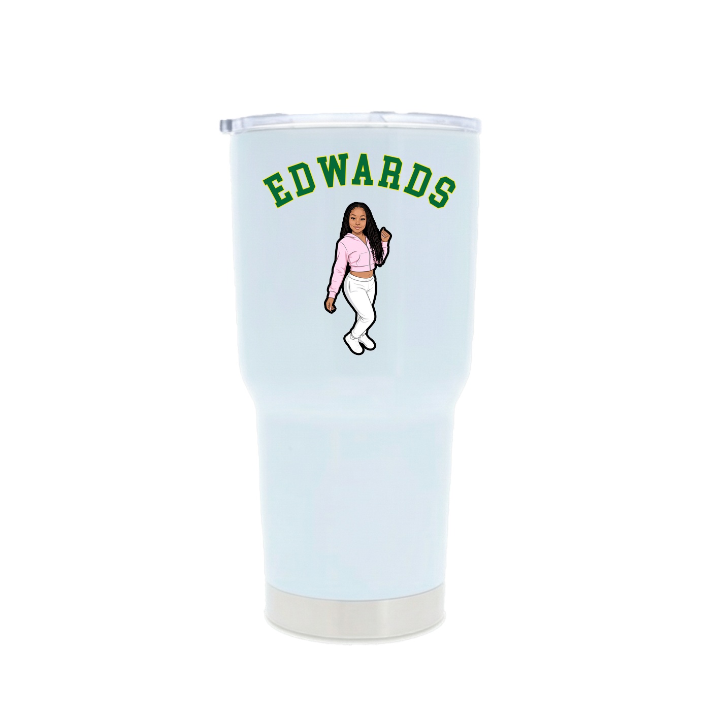 30oz Stainless Steel Tumbler — Shirsey Arch in White