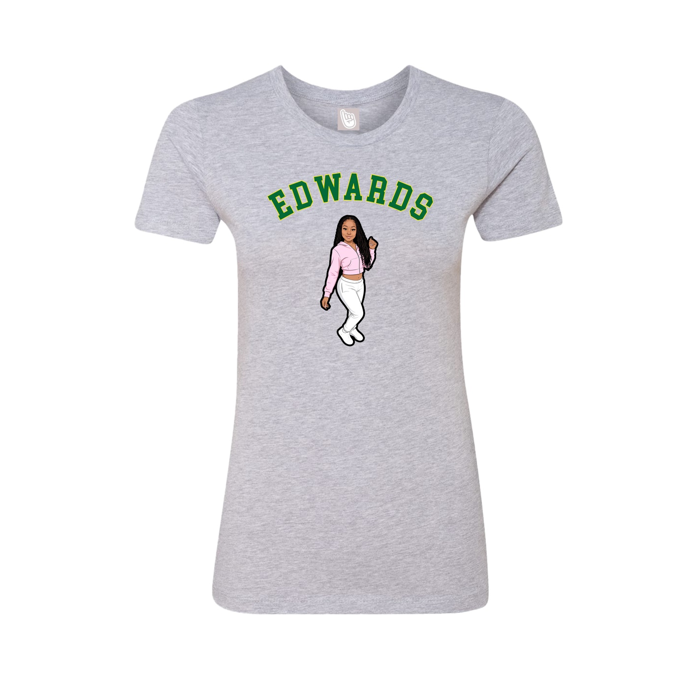 Fitted Women's Tee — Shirsey Arch in Grey