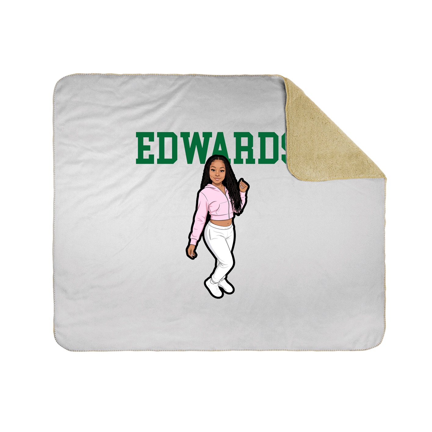 Throw Blanket — Shirsey in White