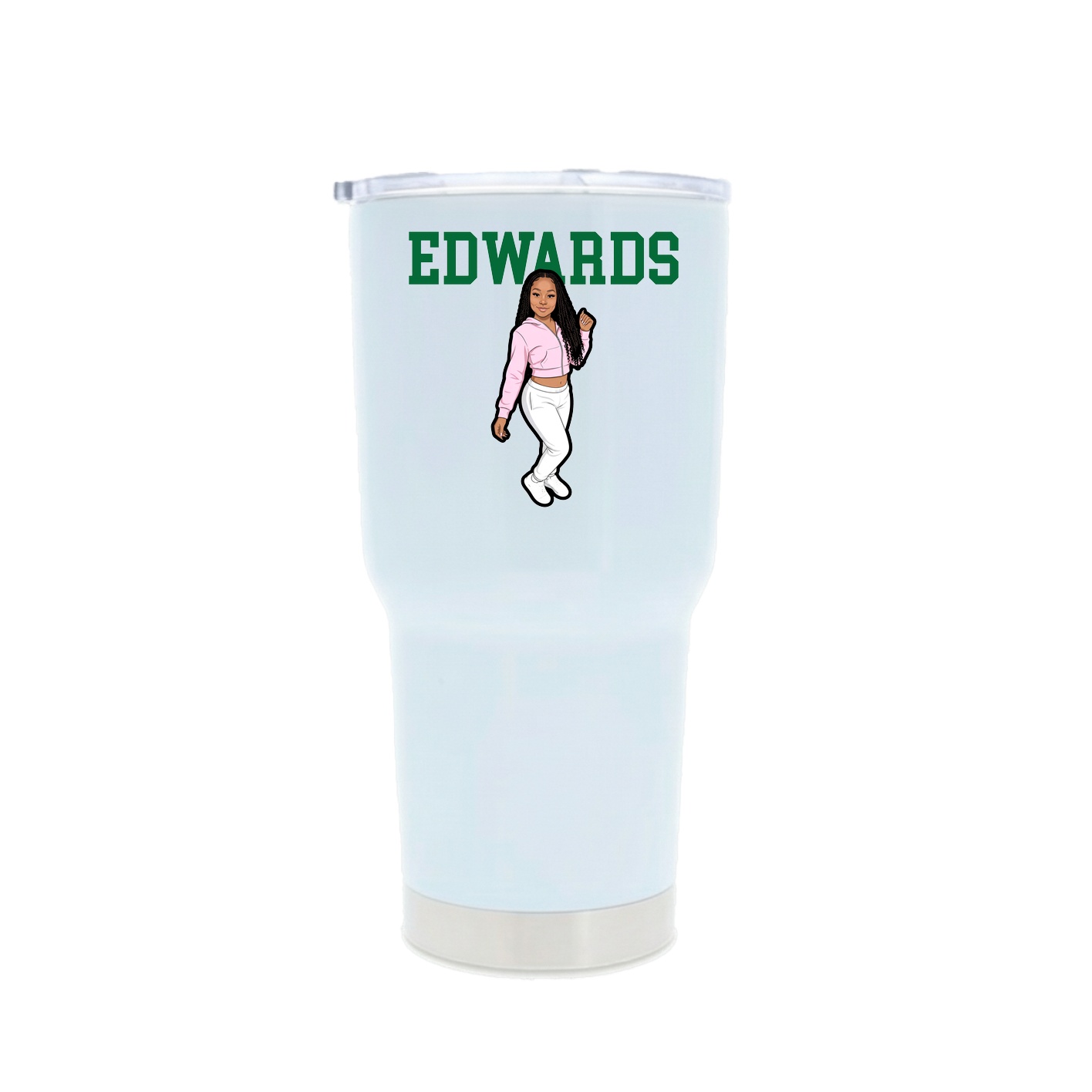 30oz Stainless Steel Tumbler — Shirsey in White