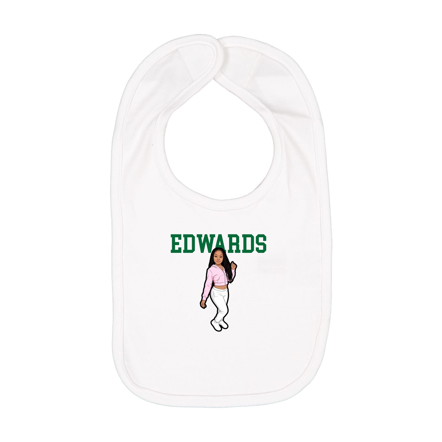 Infant Bib — Shirsey in White