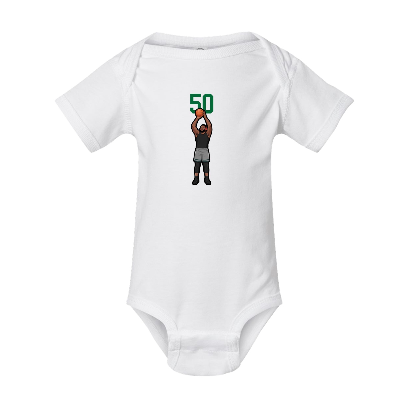Baby Onesie — Number Top in White