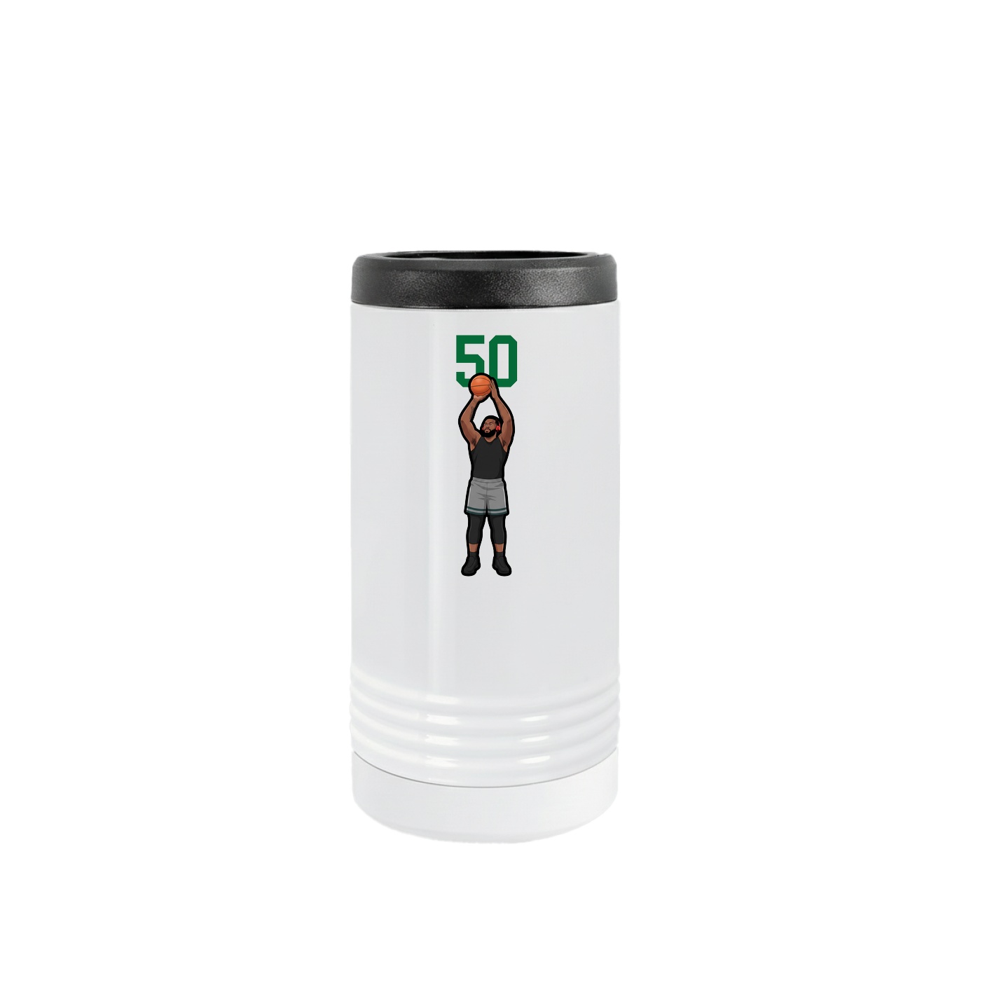 Slim Beverage Holder — Number Top in White