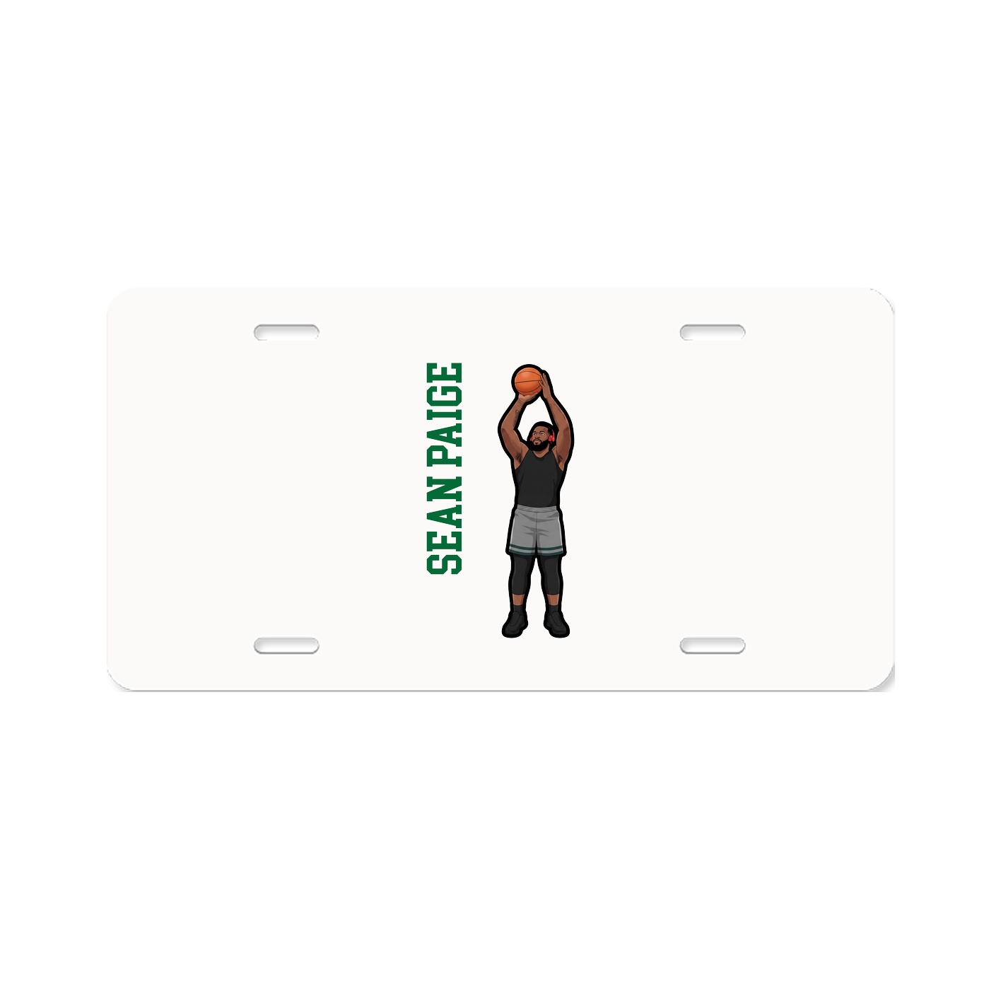 License Plate — Name Vertical in Classic