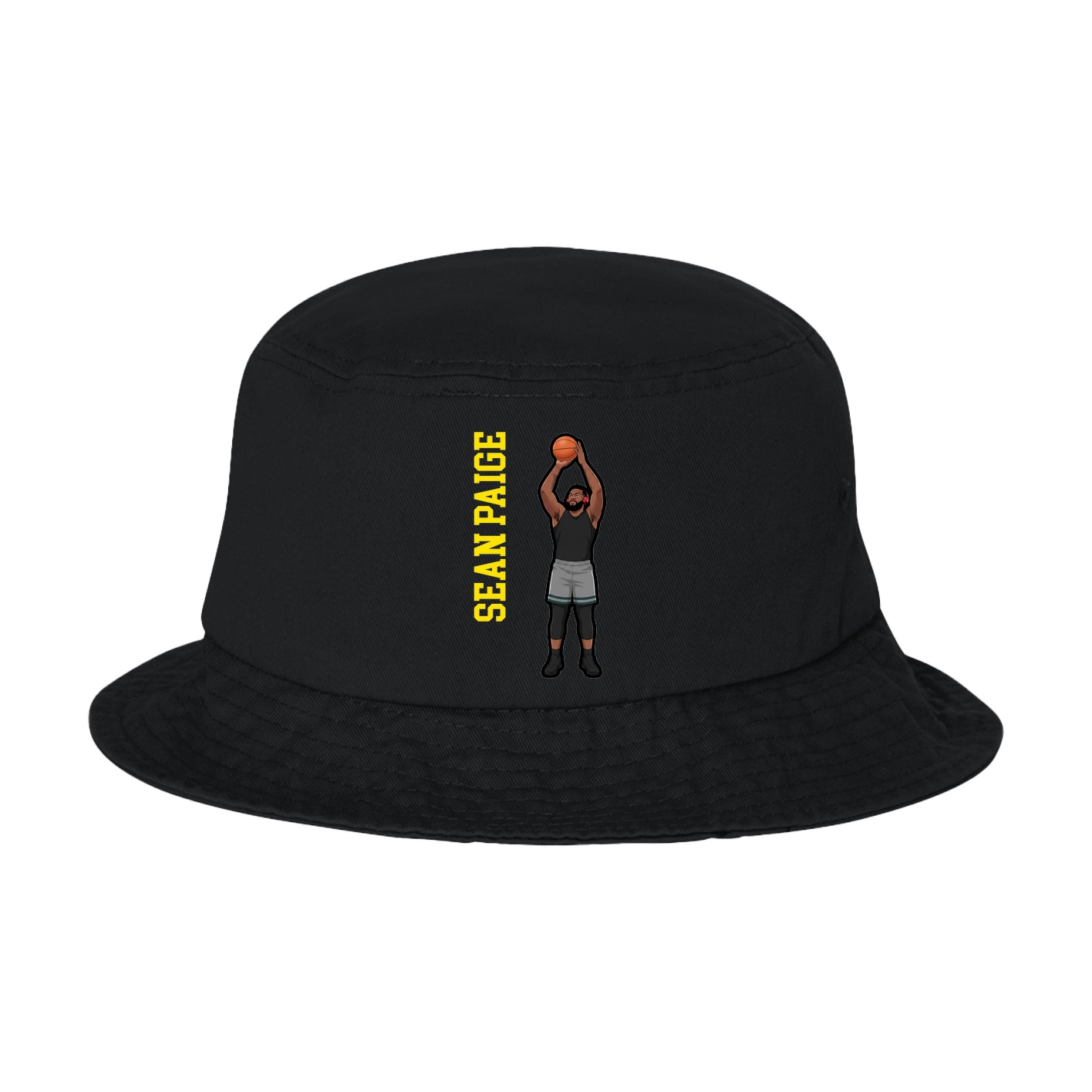 Bucket Cap — Name Vertical in Black