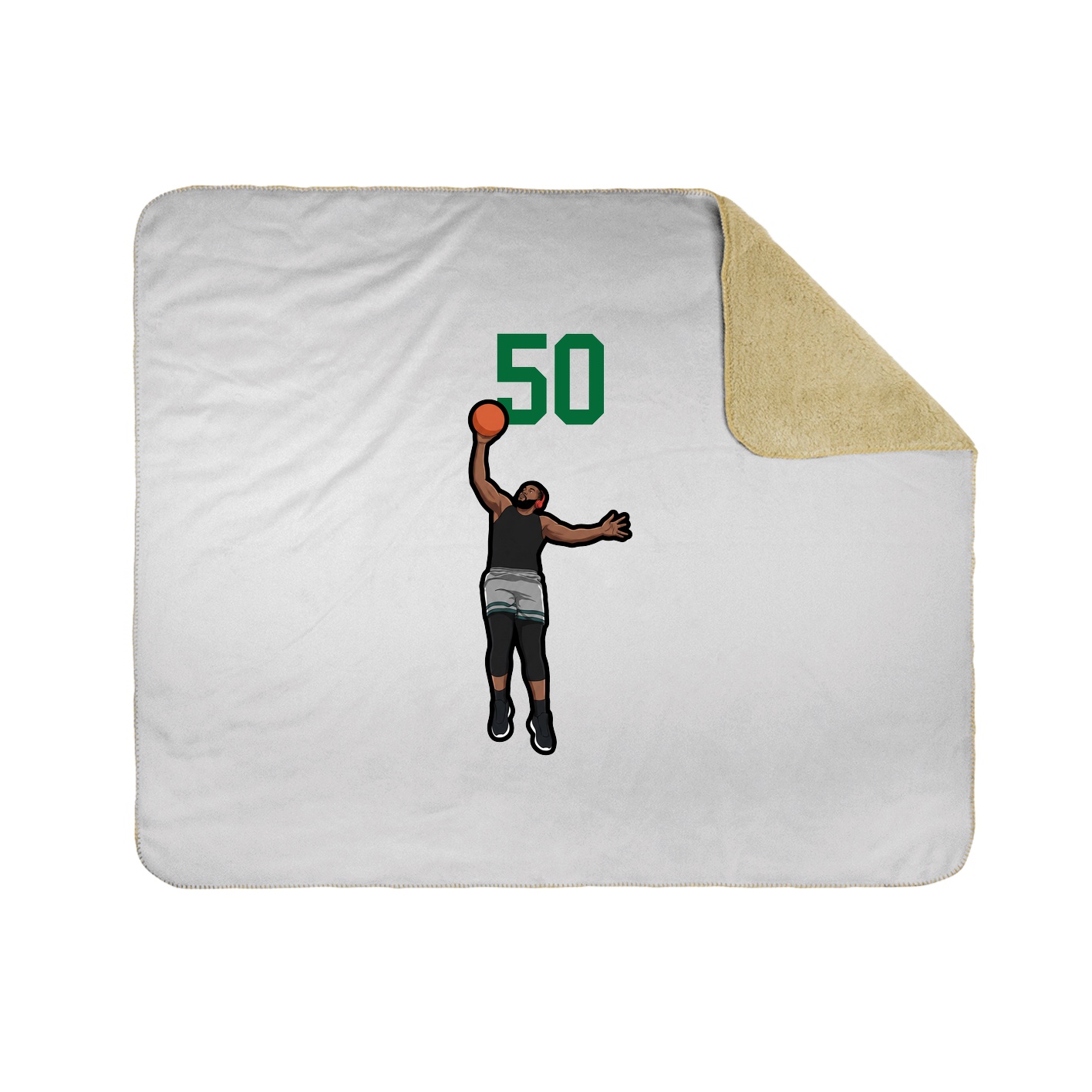 Throw Blanket — Number Top in White