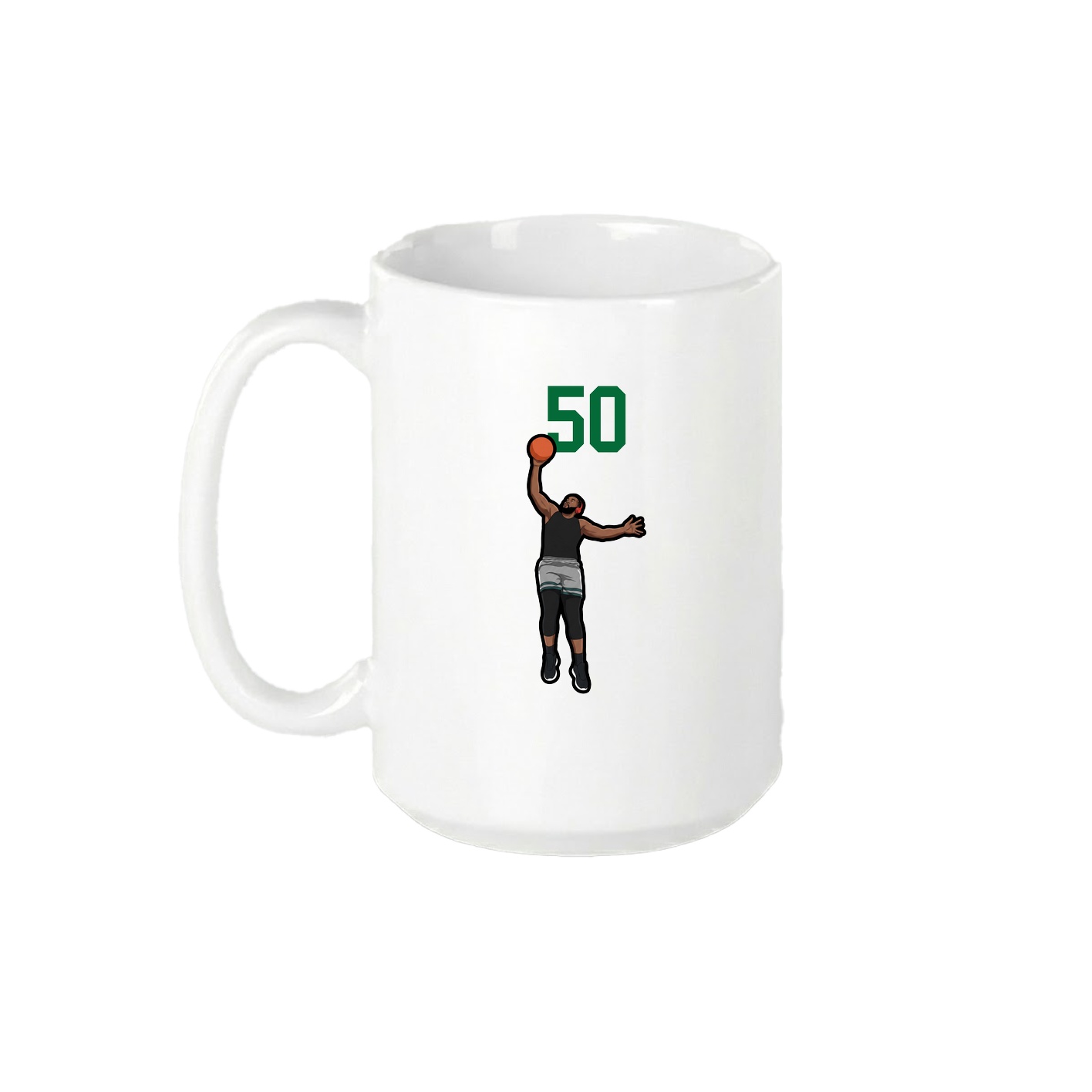 15oz Coffee Mug — Number Top in White