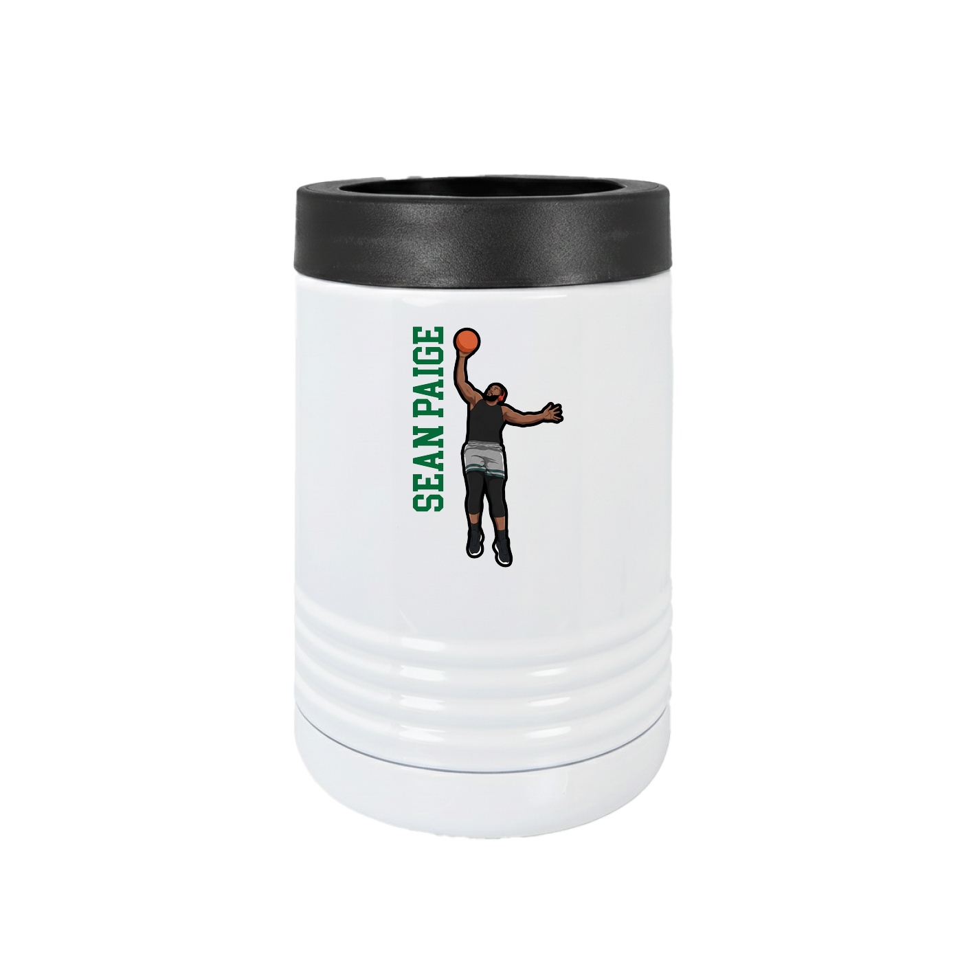 Beverage Holder — Name Vertical in White