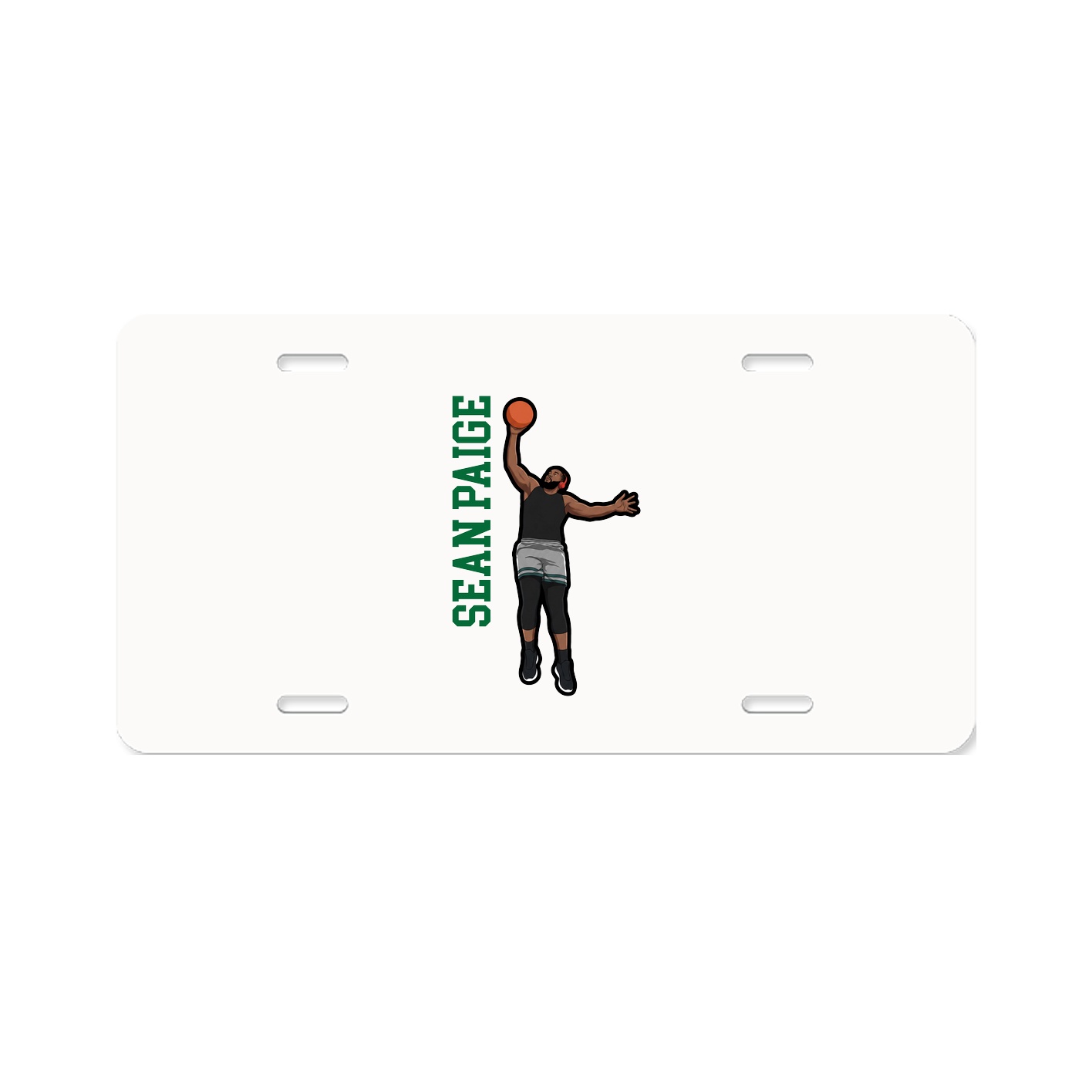 License Plate — Name Vertical in Classic