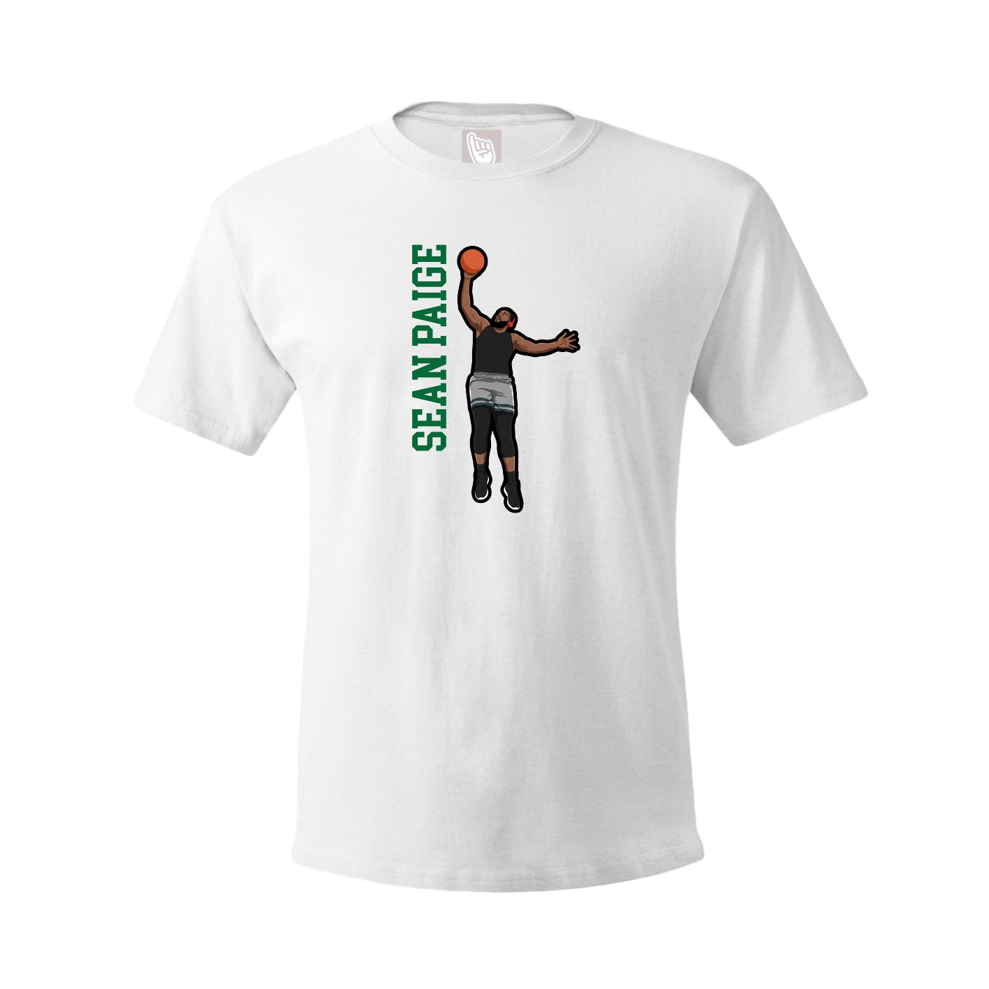 Tee — Name Vertical in White