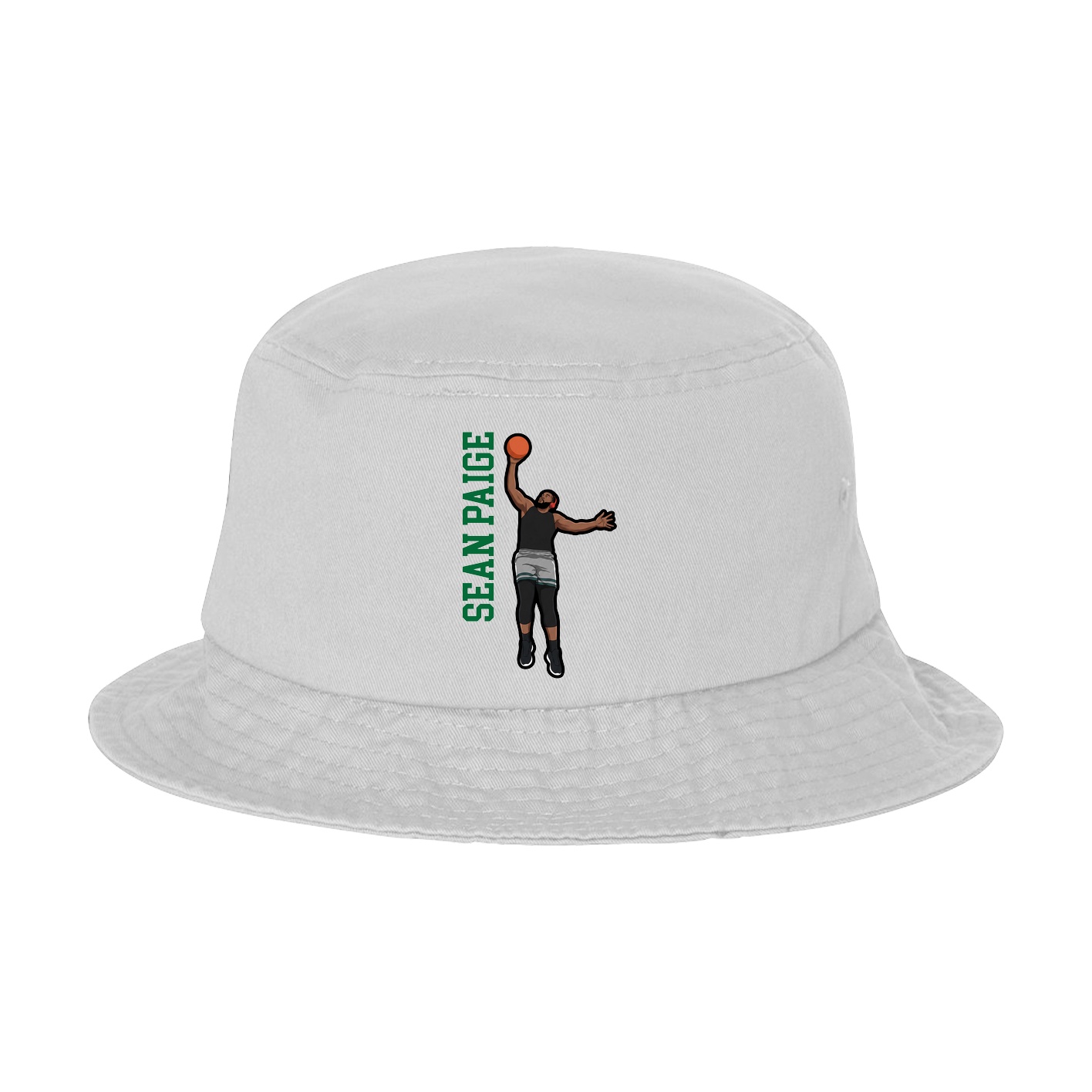 Bucket Cap — Name Vertical in White