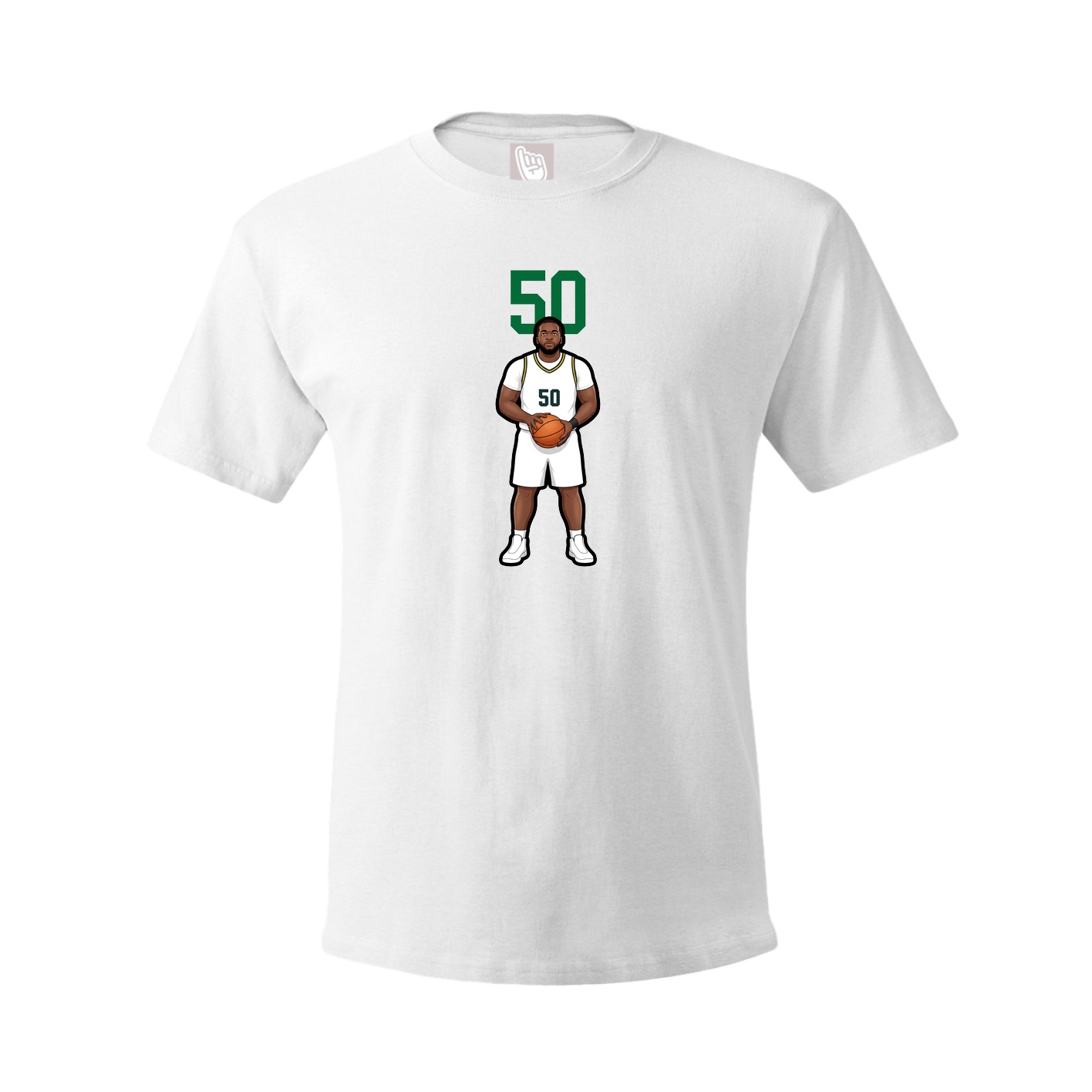 Youth Tee — Number Top in White
