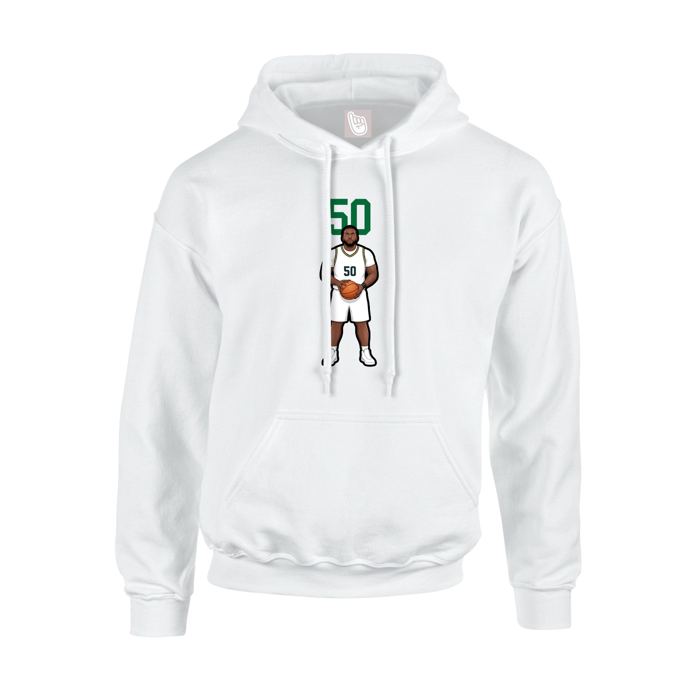 Hoodie — Number Top in White