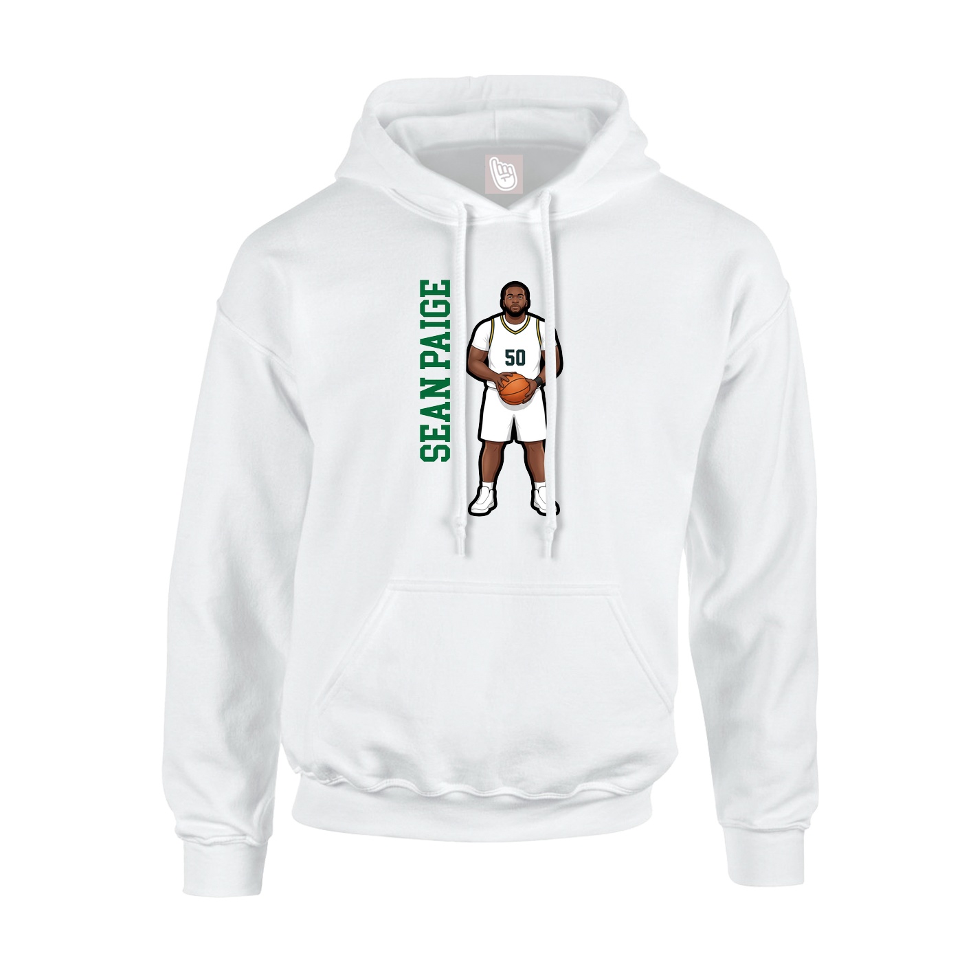 Hoodie — Name Vertical in White
