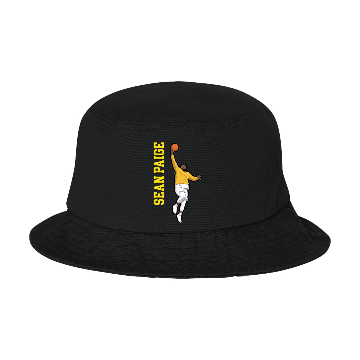 Bucket Cap — Name Vertical in Black