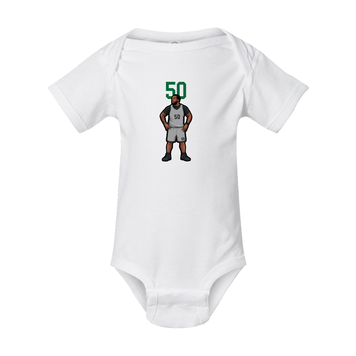 Baby Onesie — Number Top in White
