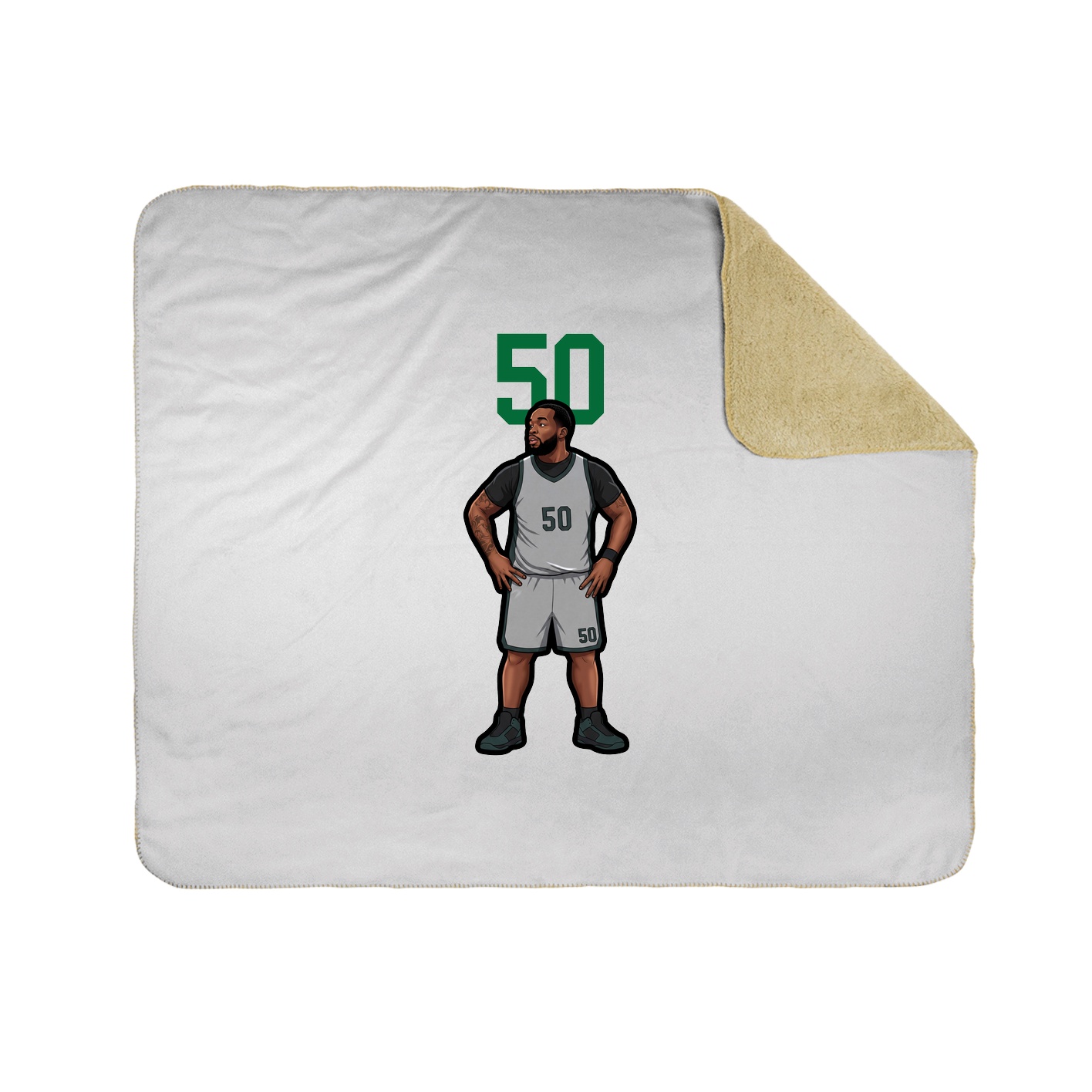Throw Blanket — Number Top in White