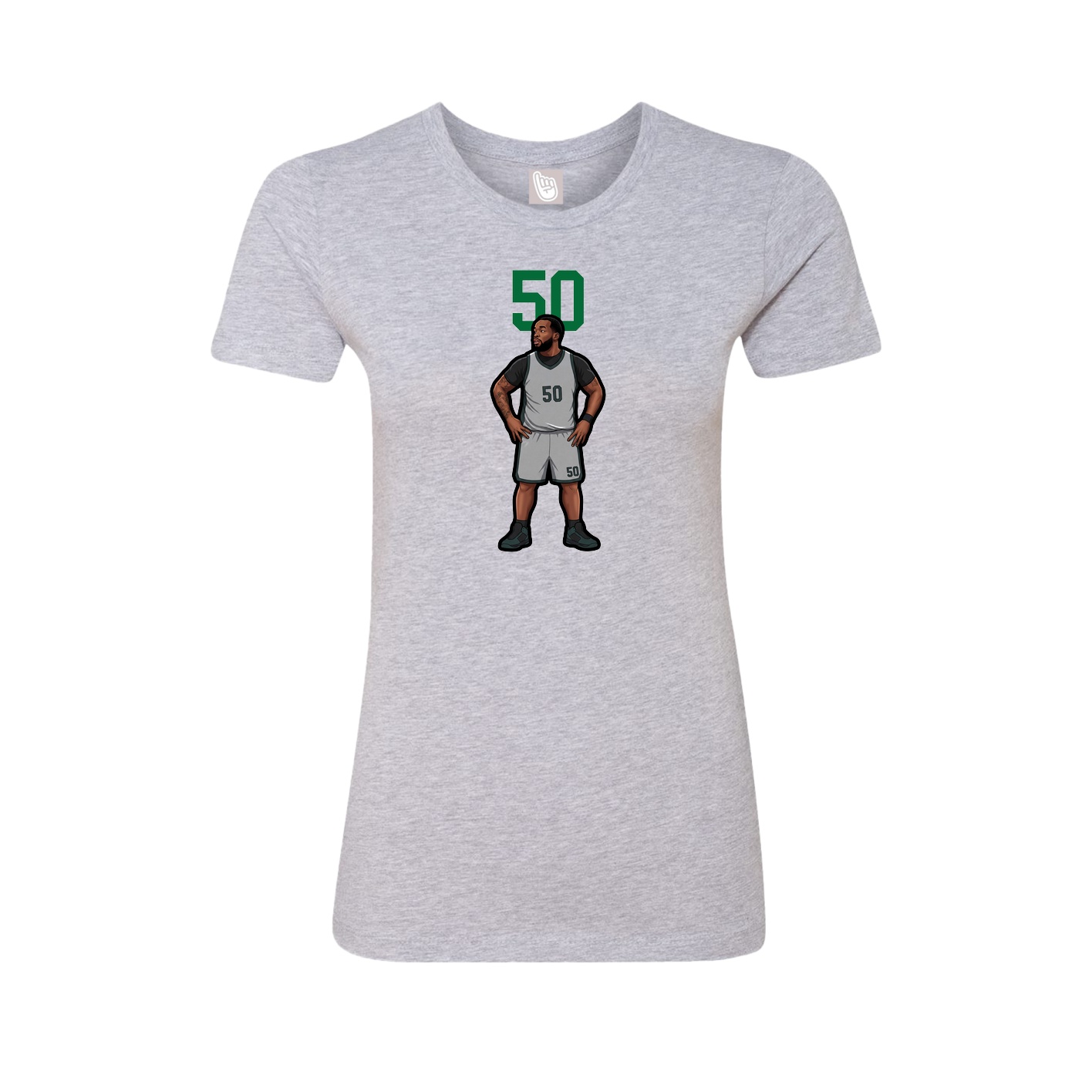 Womens Tee — Number Top in Grey