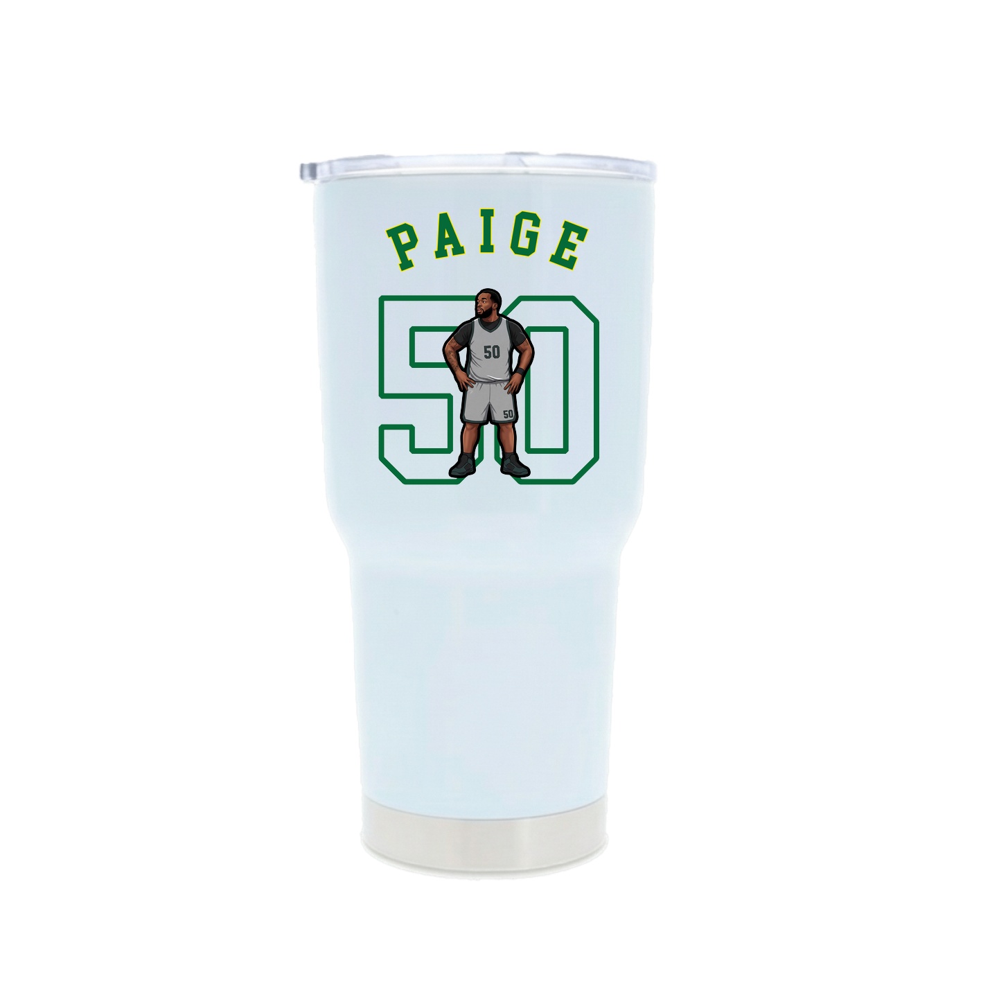 30oz Stainless Steel Tumbler — Shirsey Arch in White