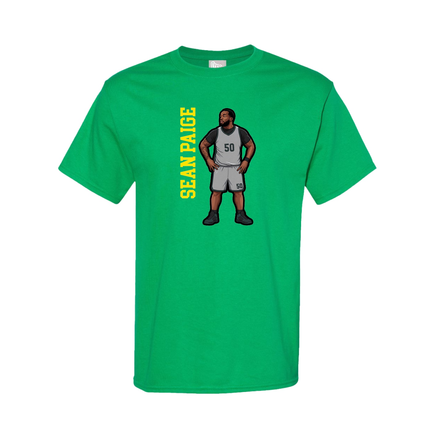Tee — Name Vertical in Green